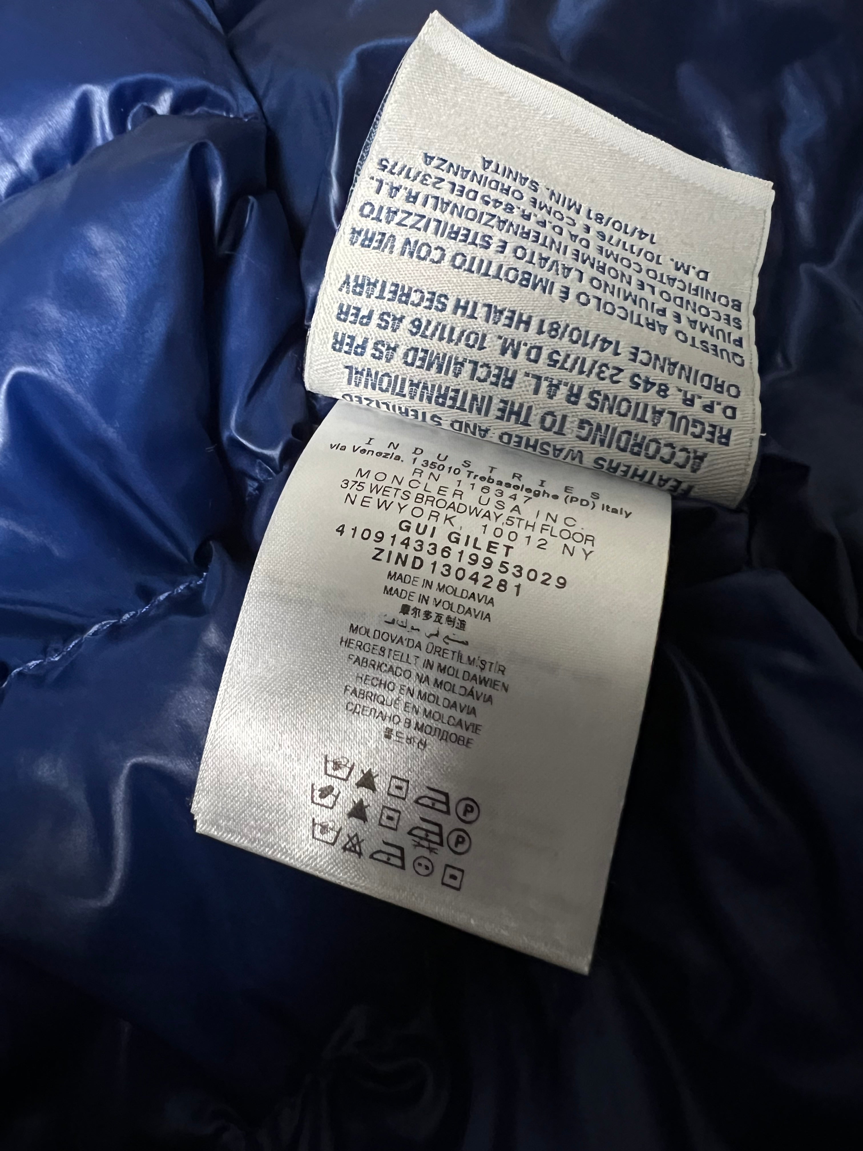 Gilet Moncler bleu taille S - Vue 7