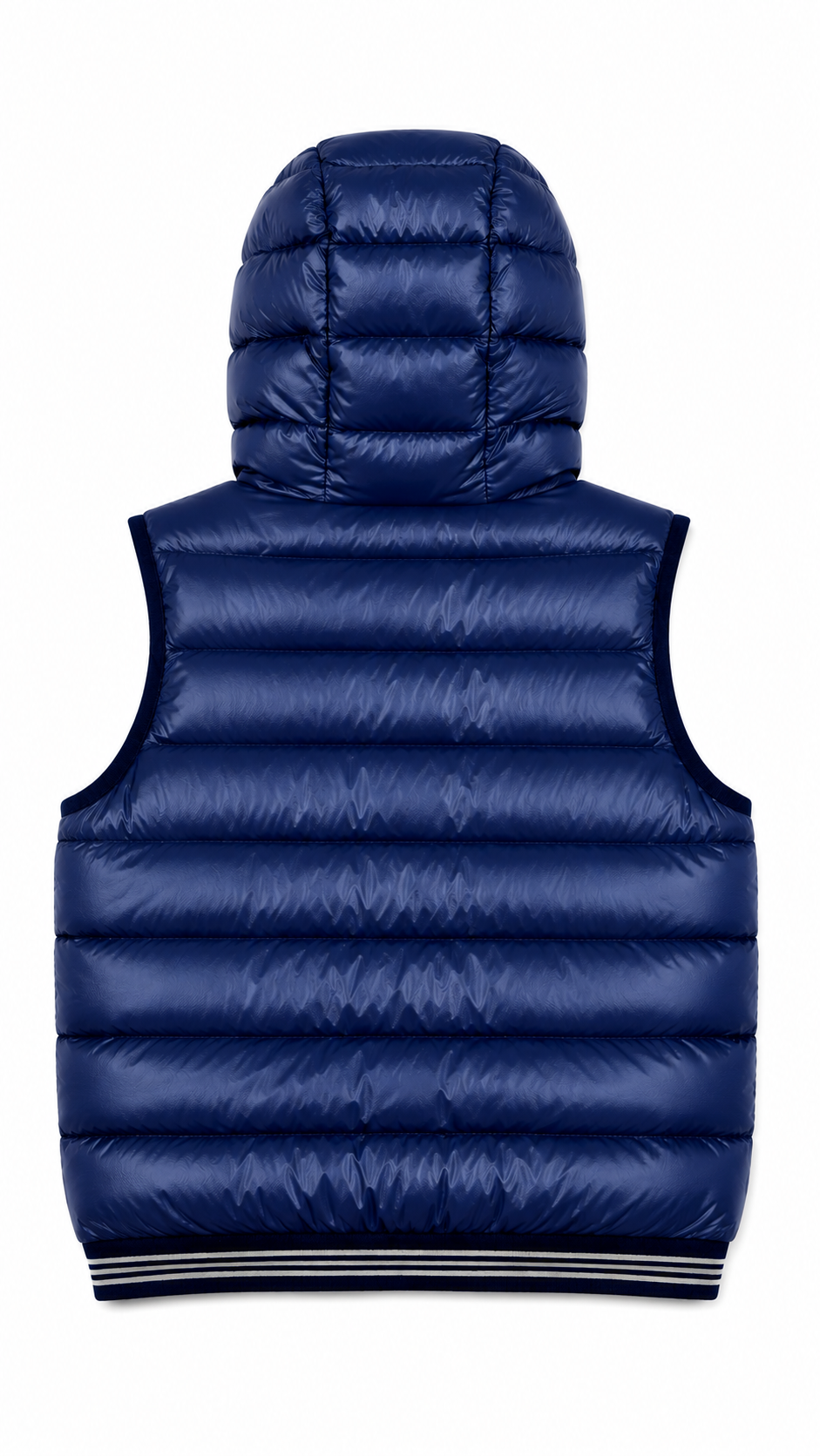 Gilet doudoune Moncler marine taille 4, vue de dos — vue 2