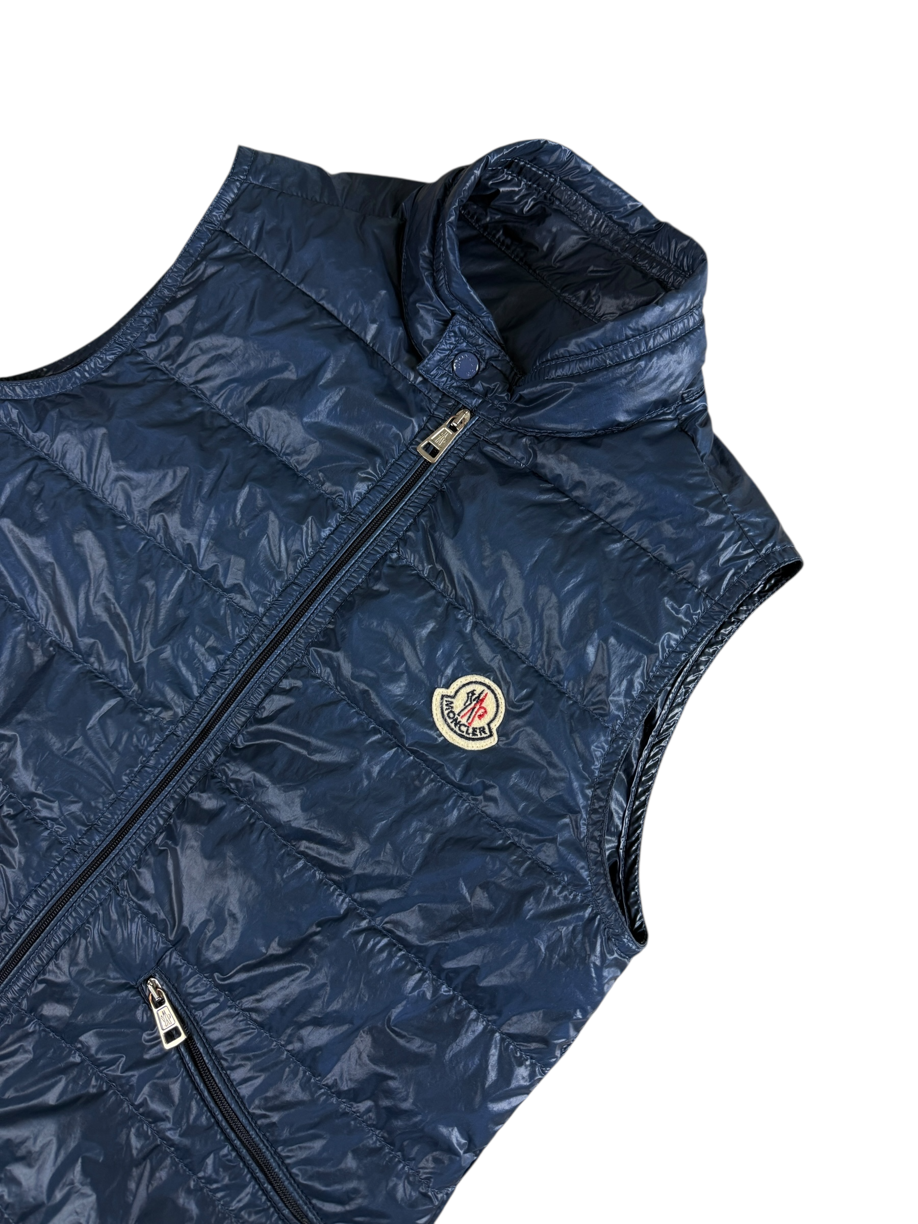 Gilet Moncler marine taille 12 ans - Vue côté