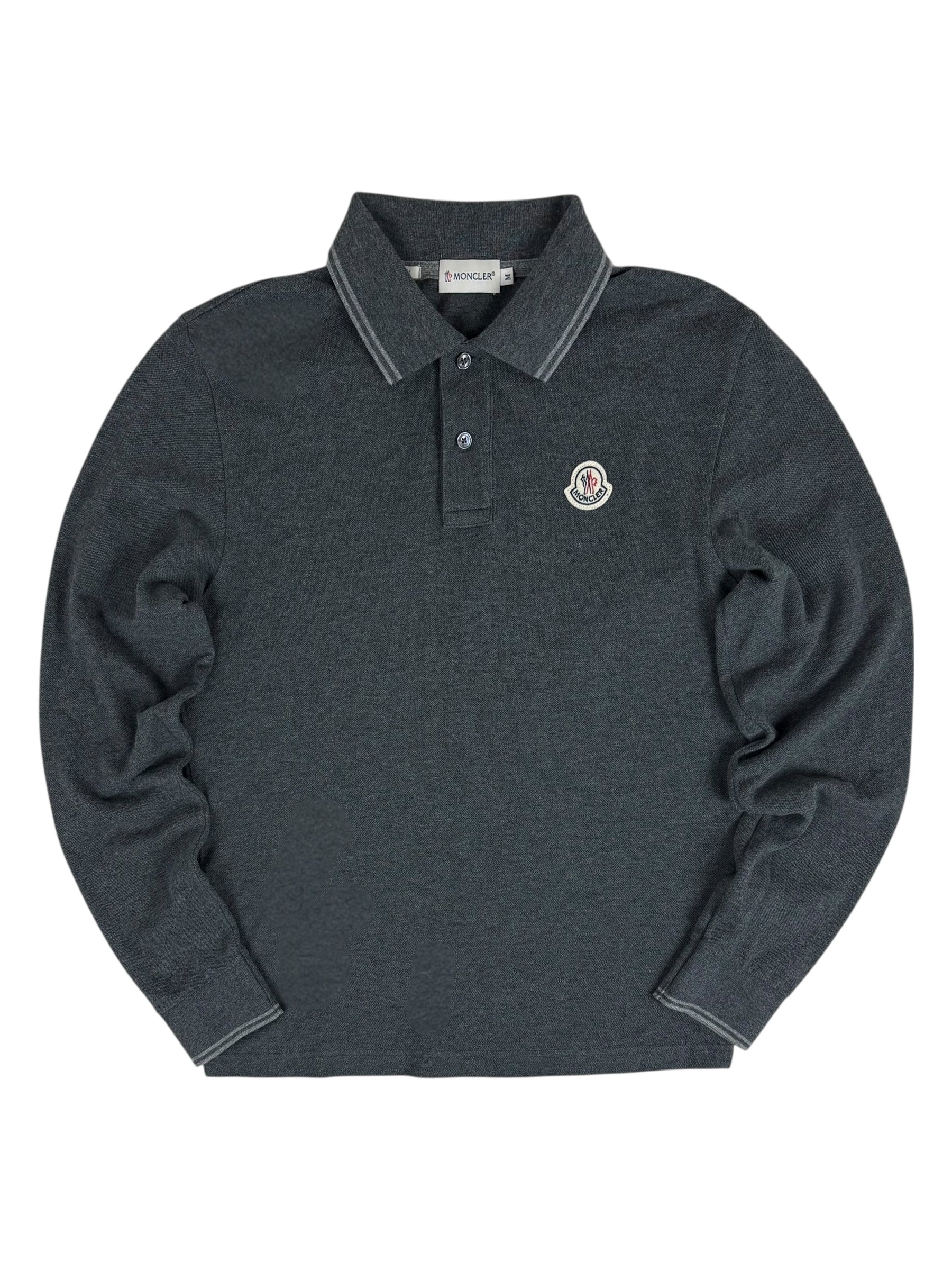 Polo Moncler gris taille M - Vue de face