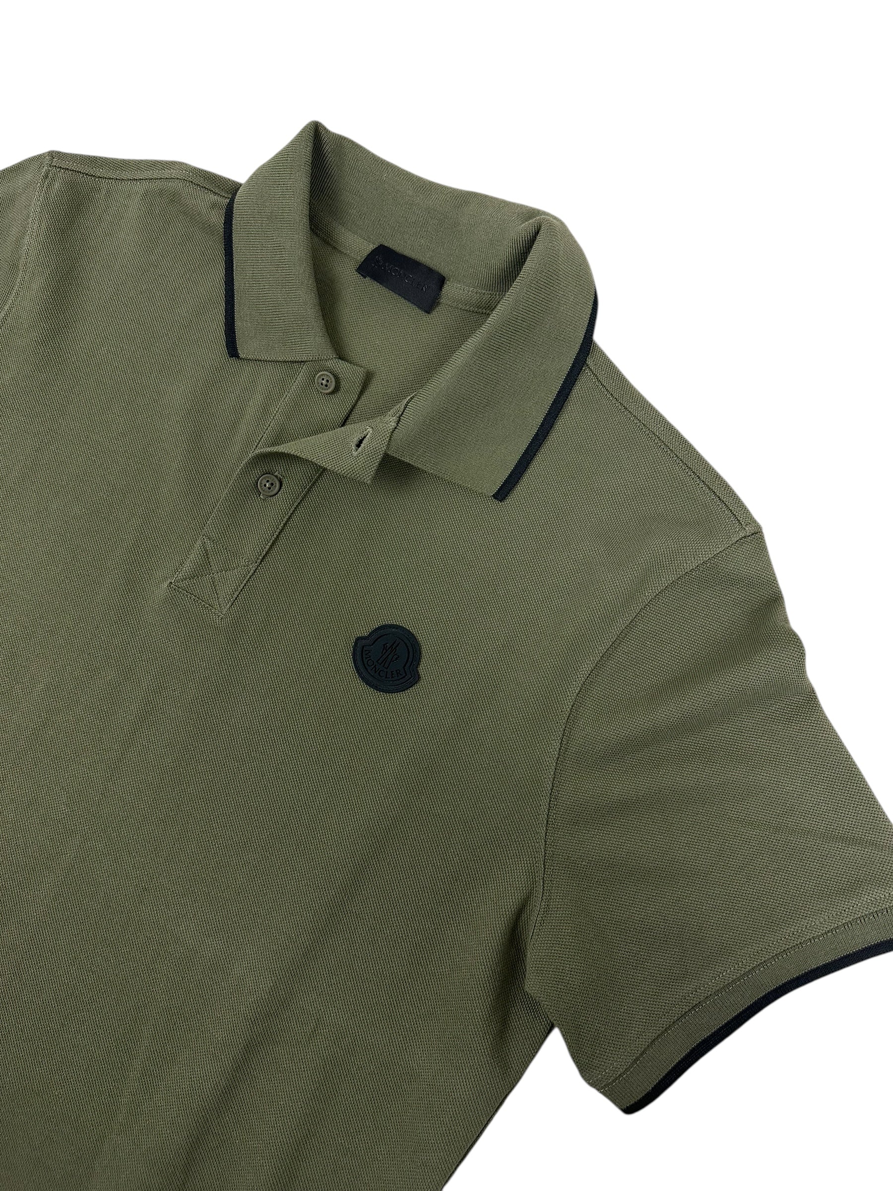 Polo Moncler kaki taille M - Vue de dos