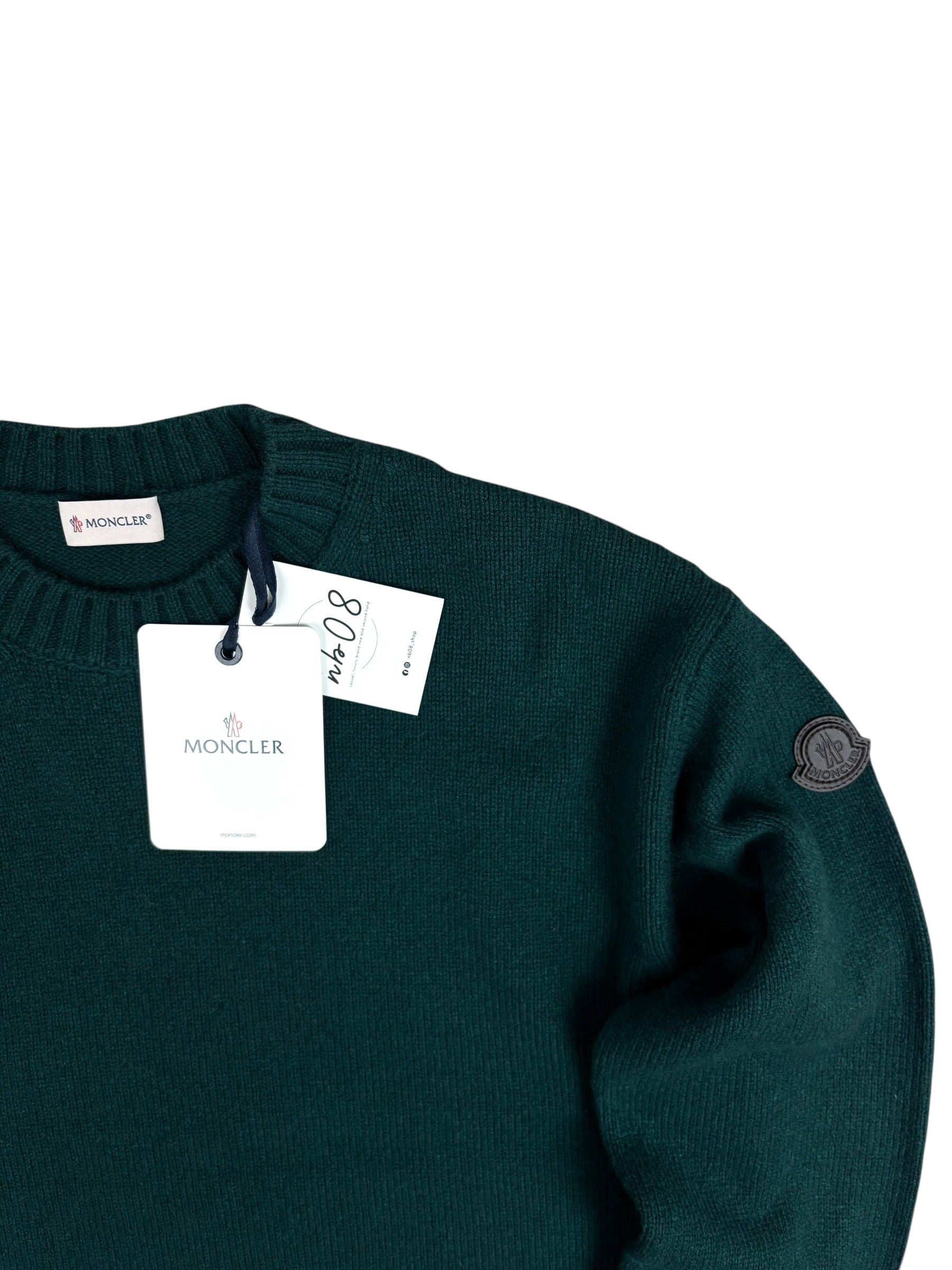 Pull Moncler vert taille L - Vue de dos