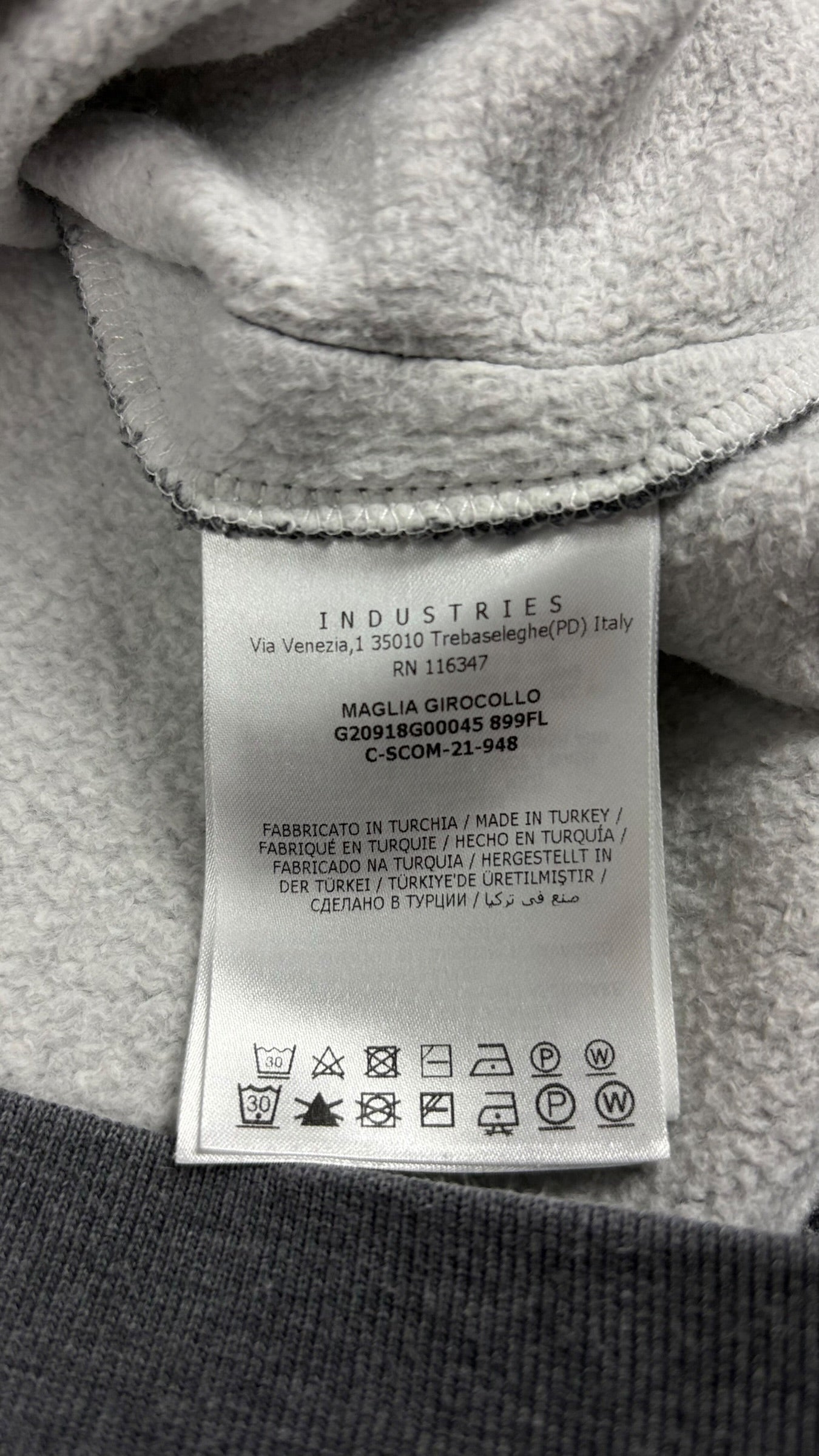 Sweat Moncler gris taille M - Détail