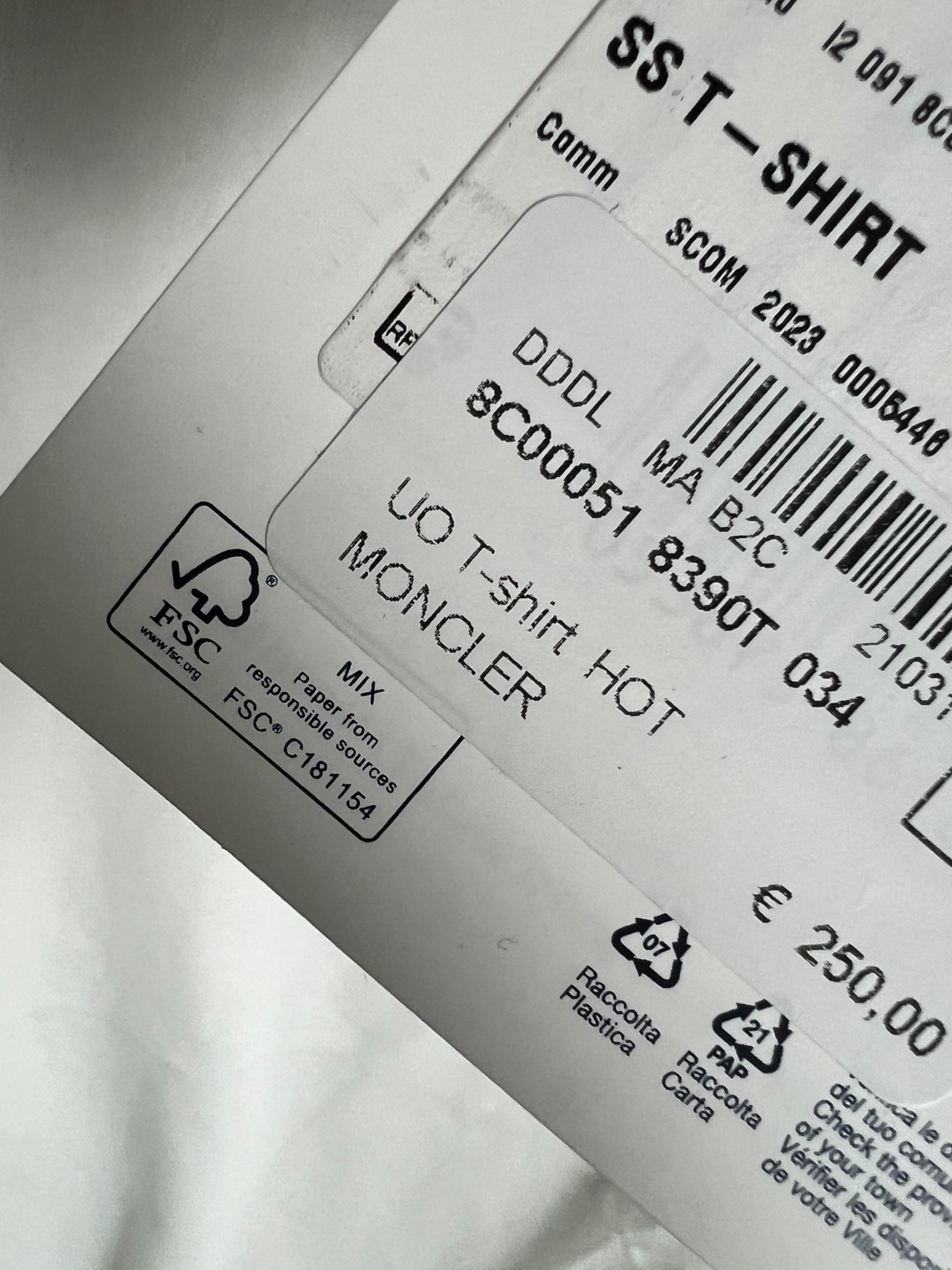 Veste Moncler blanc taille S - Vue côté
