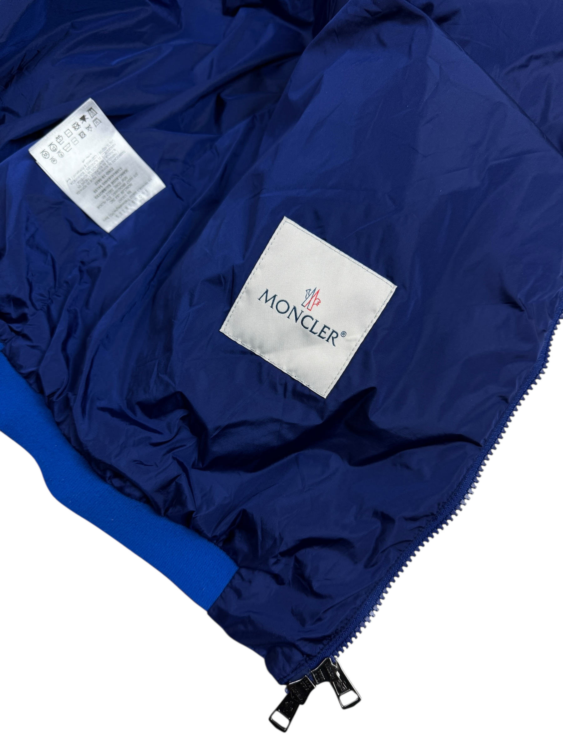 Veste Moncler bleu taille 1 - Détail