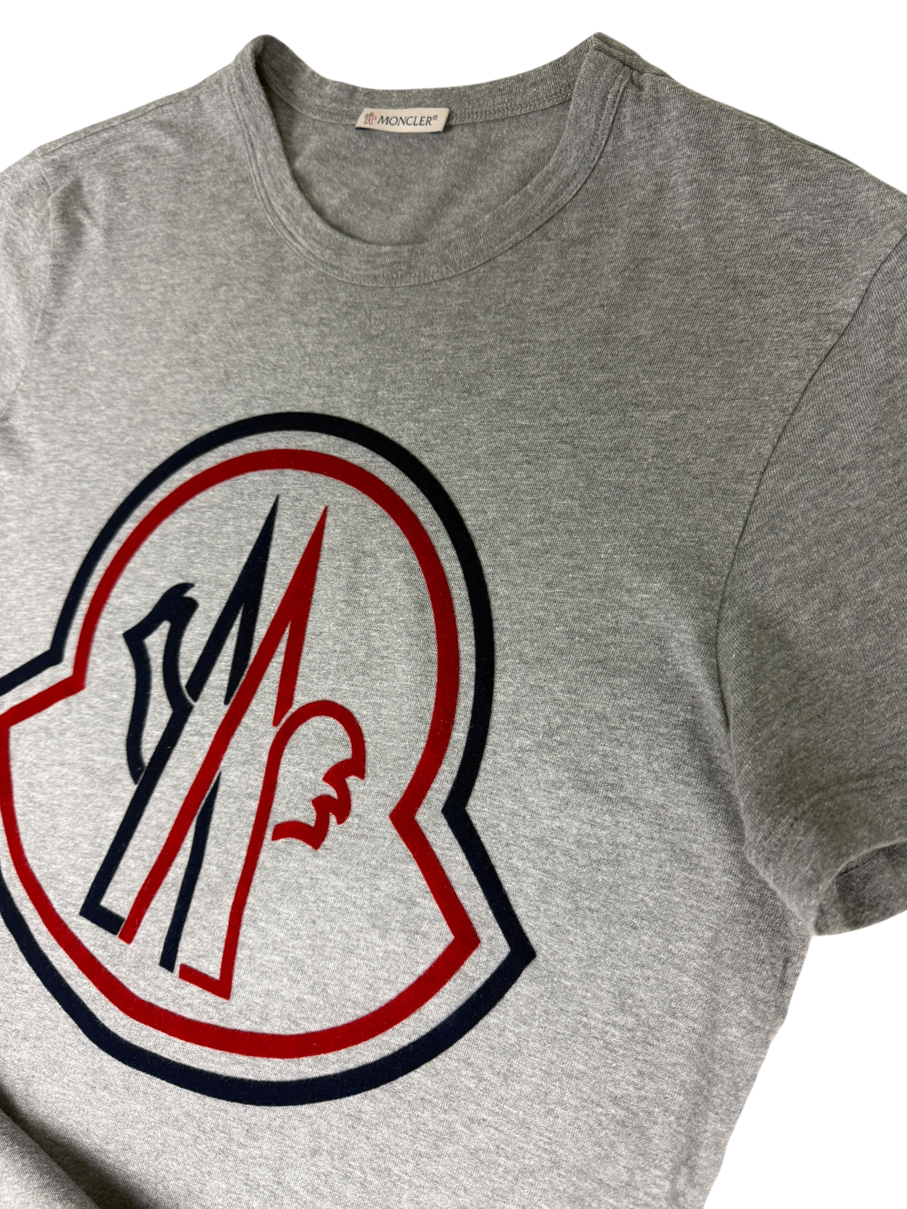 Veste Moncler gris taille S - Logo et étiquette
