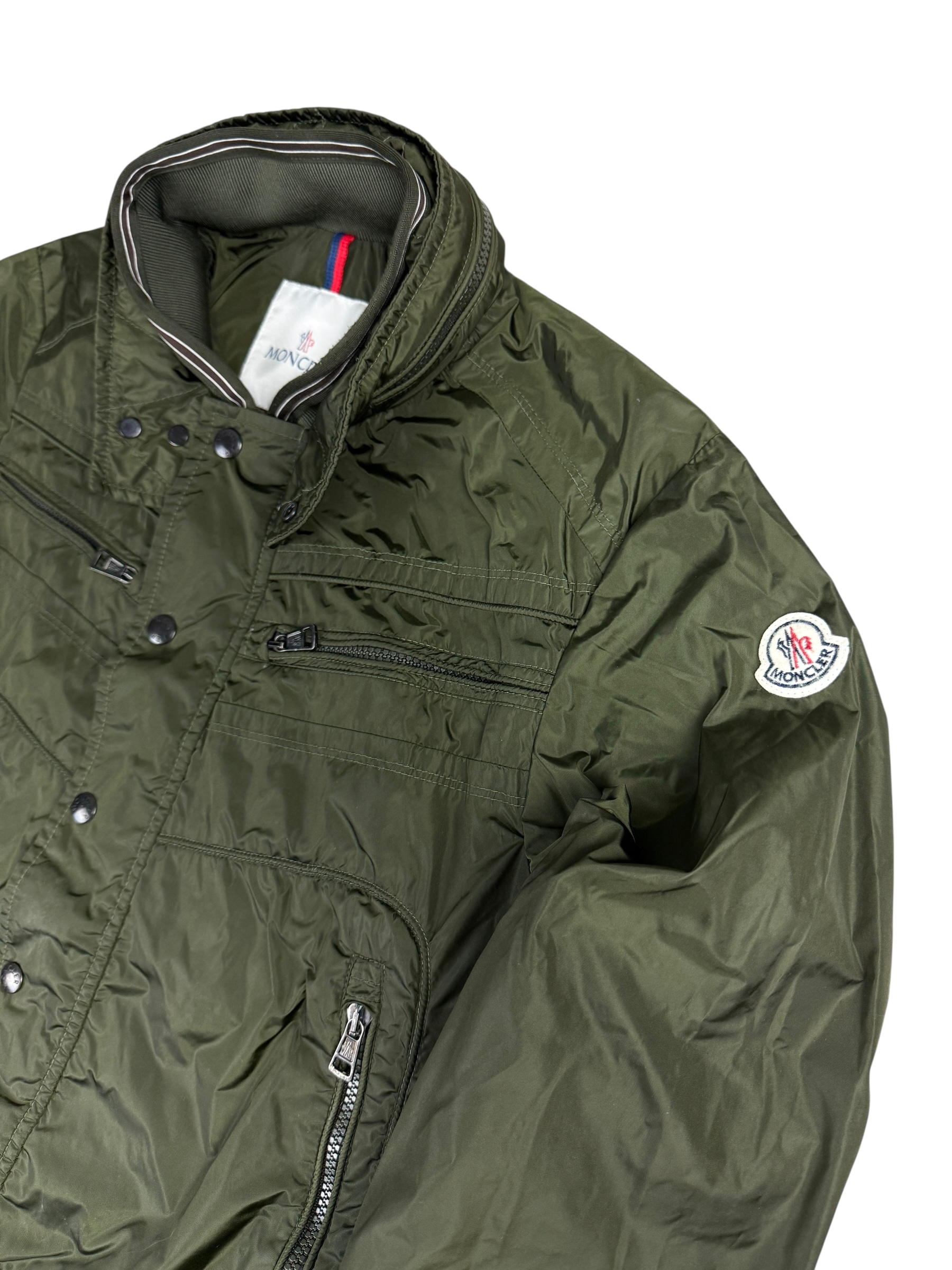 Veste Moncler kaki taille 2 - Logo et étiquette