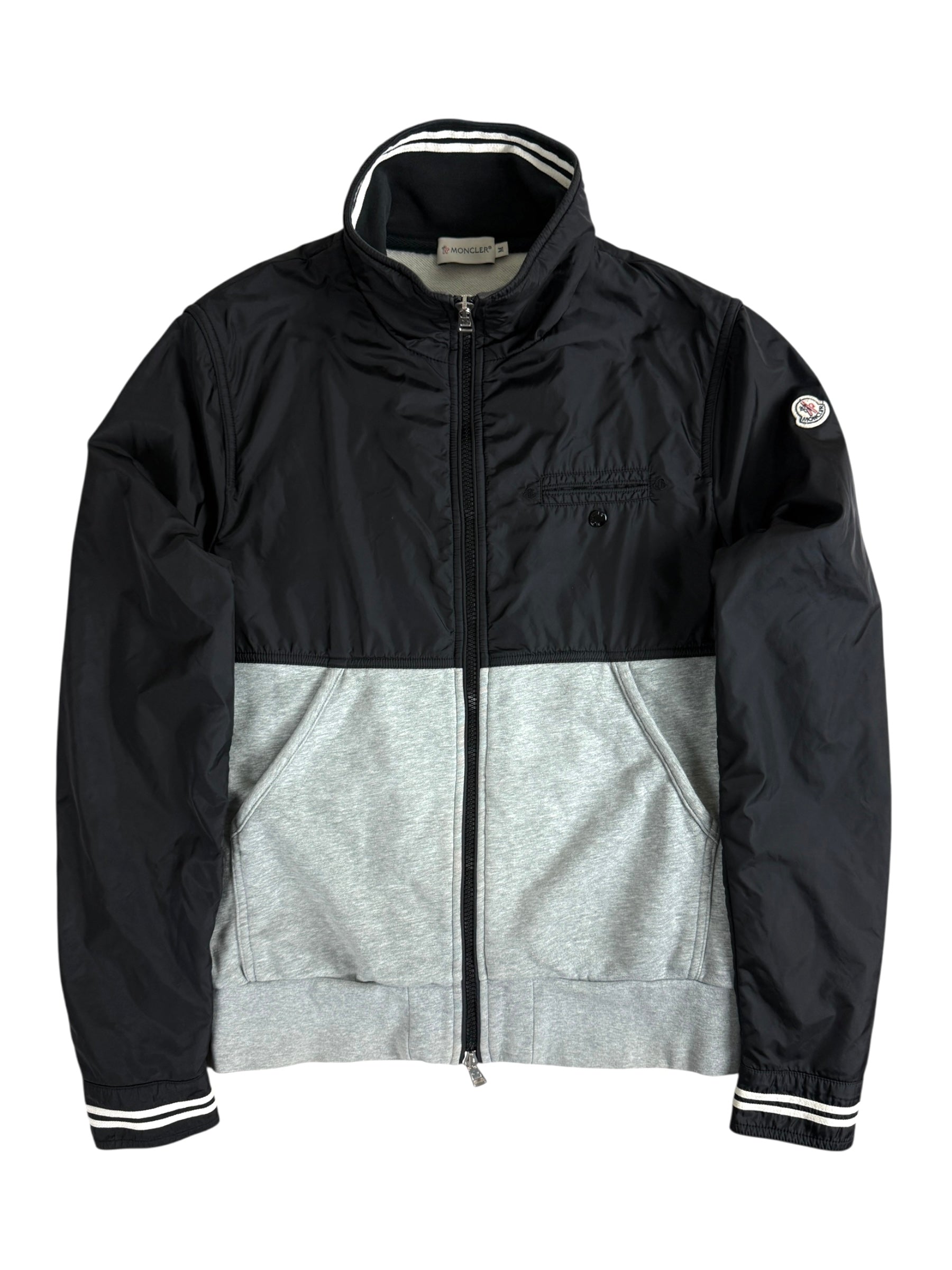 Veste Moncler noir / gris taille M - Vue de face