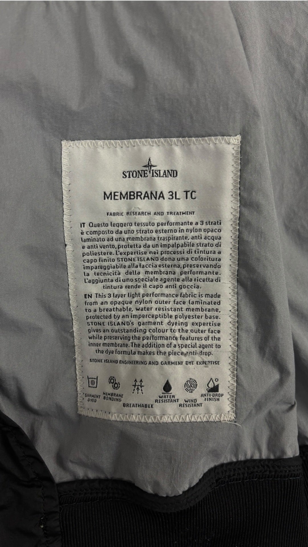 Veste Stone Island Membrana 3L TC noir taille XL - vue 5/6