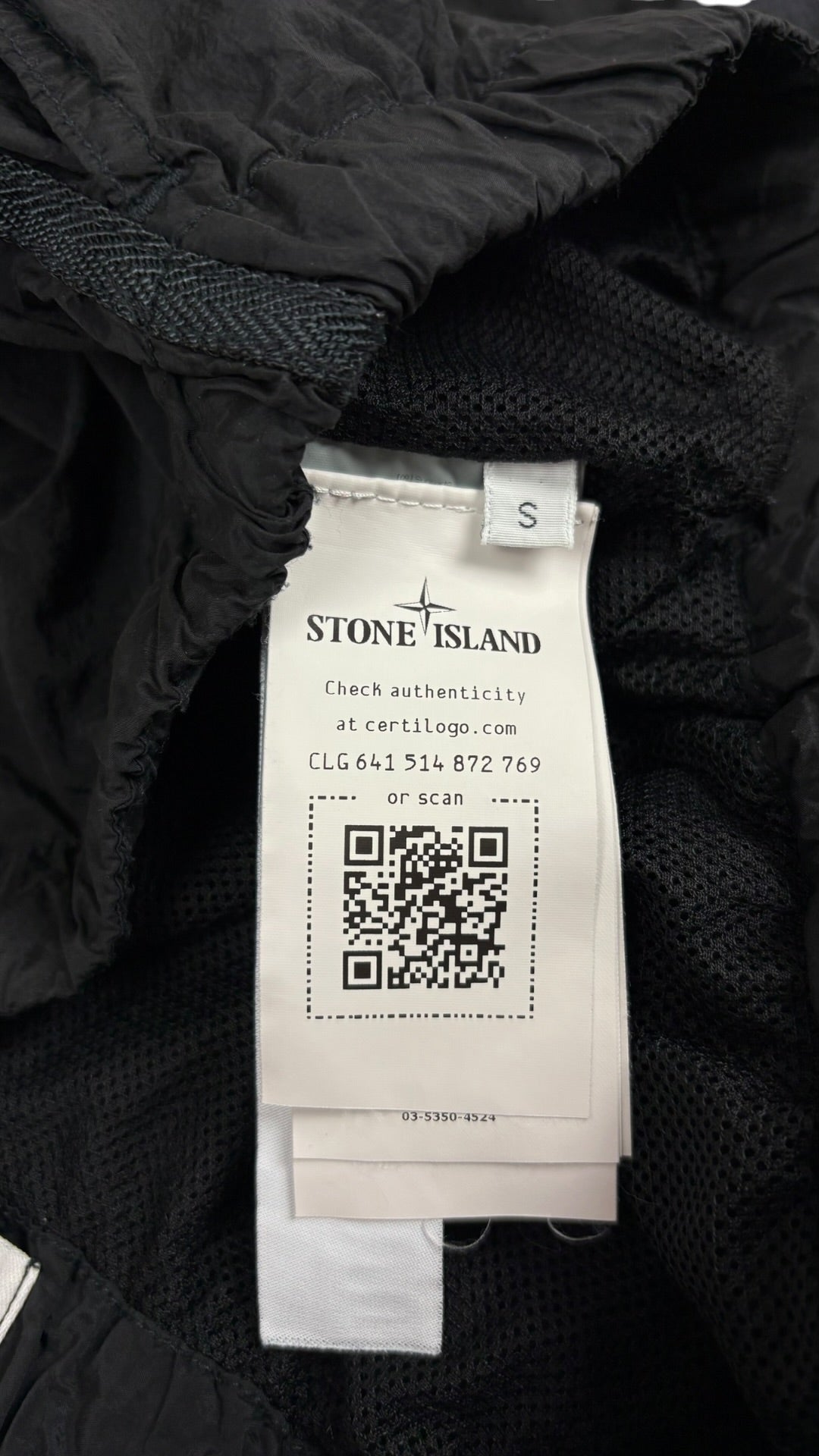 Short Stone Island Nylon Métal noir taille S - Vue côté