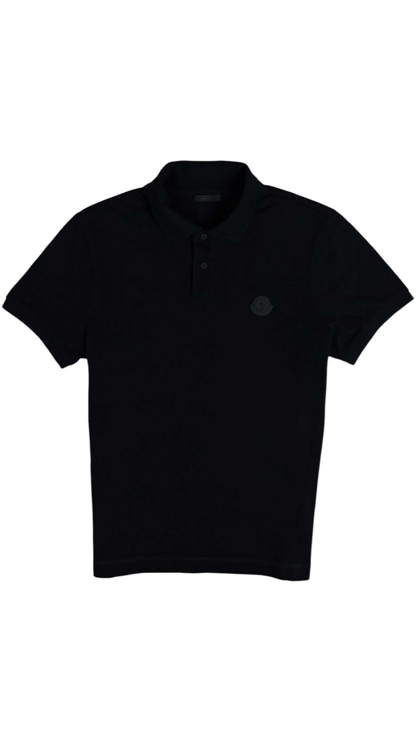 Polo manches courtes Moncler noir taille M - vue 1/4