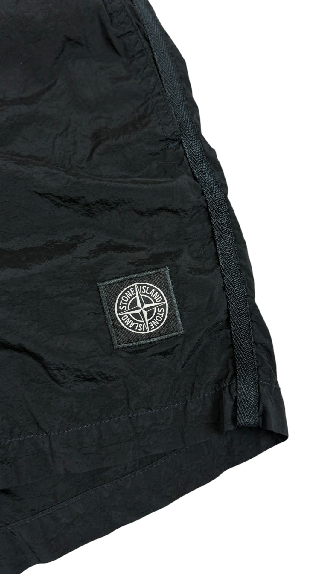 Short Stone Island Nylon Métal noir taille S - Détail