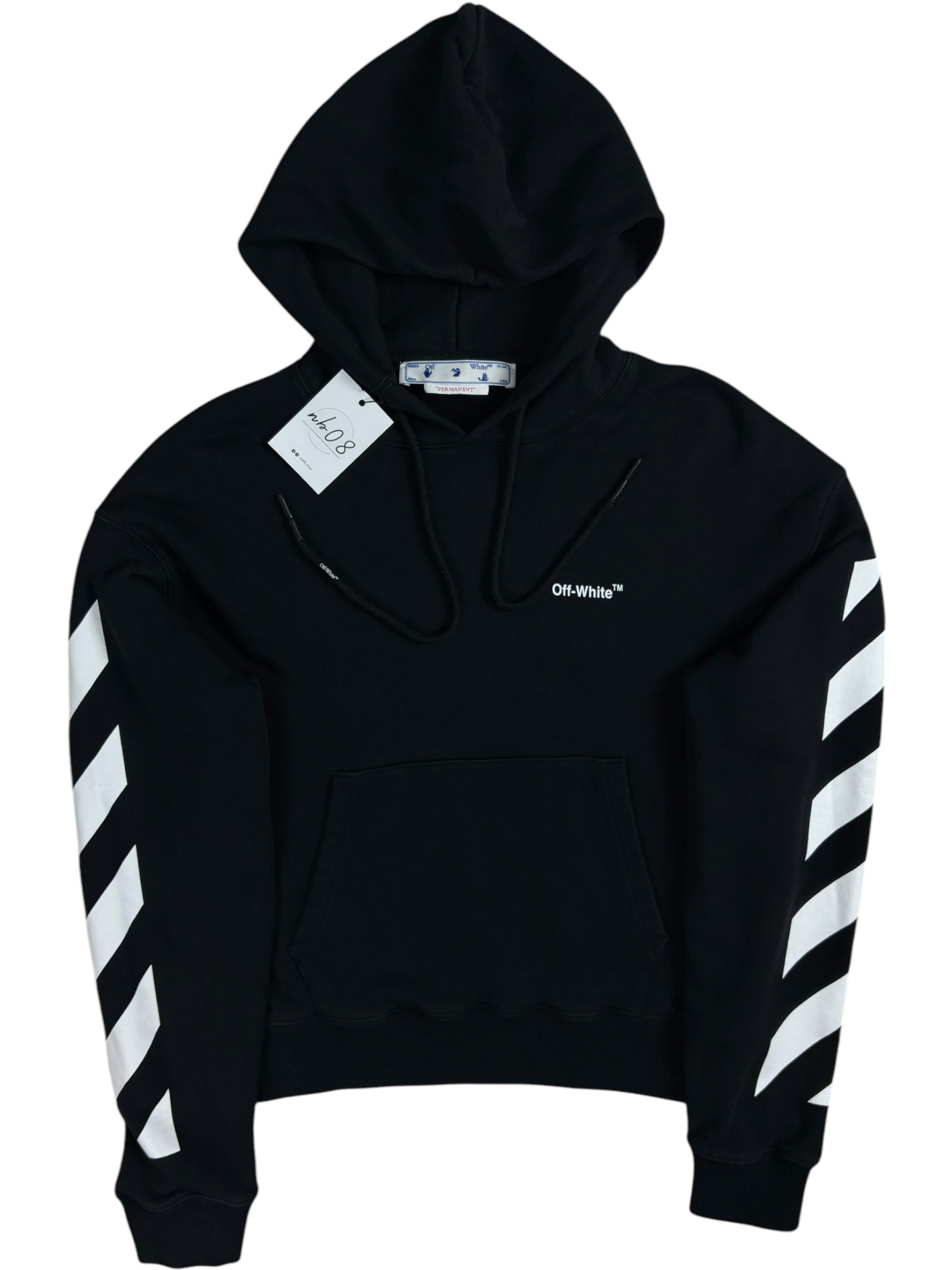 Sweat Off White noir taille XS - Vue de face