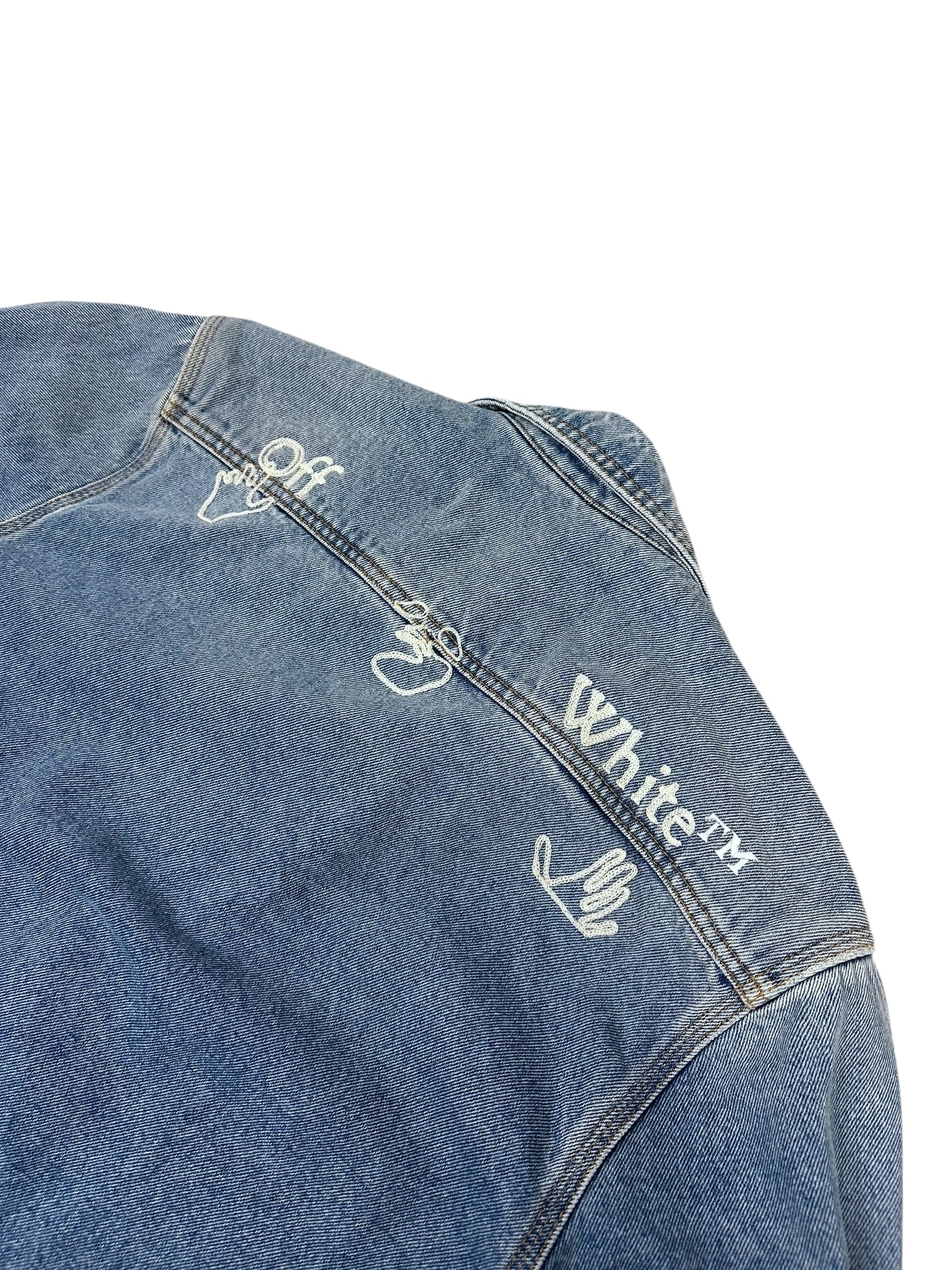 Veste Off White bleu taille M - Vue de dos
