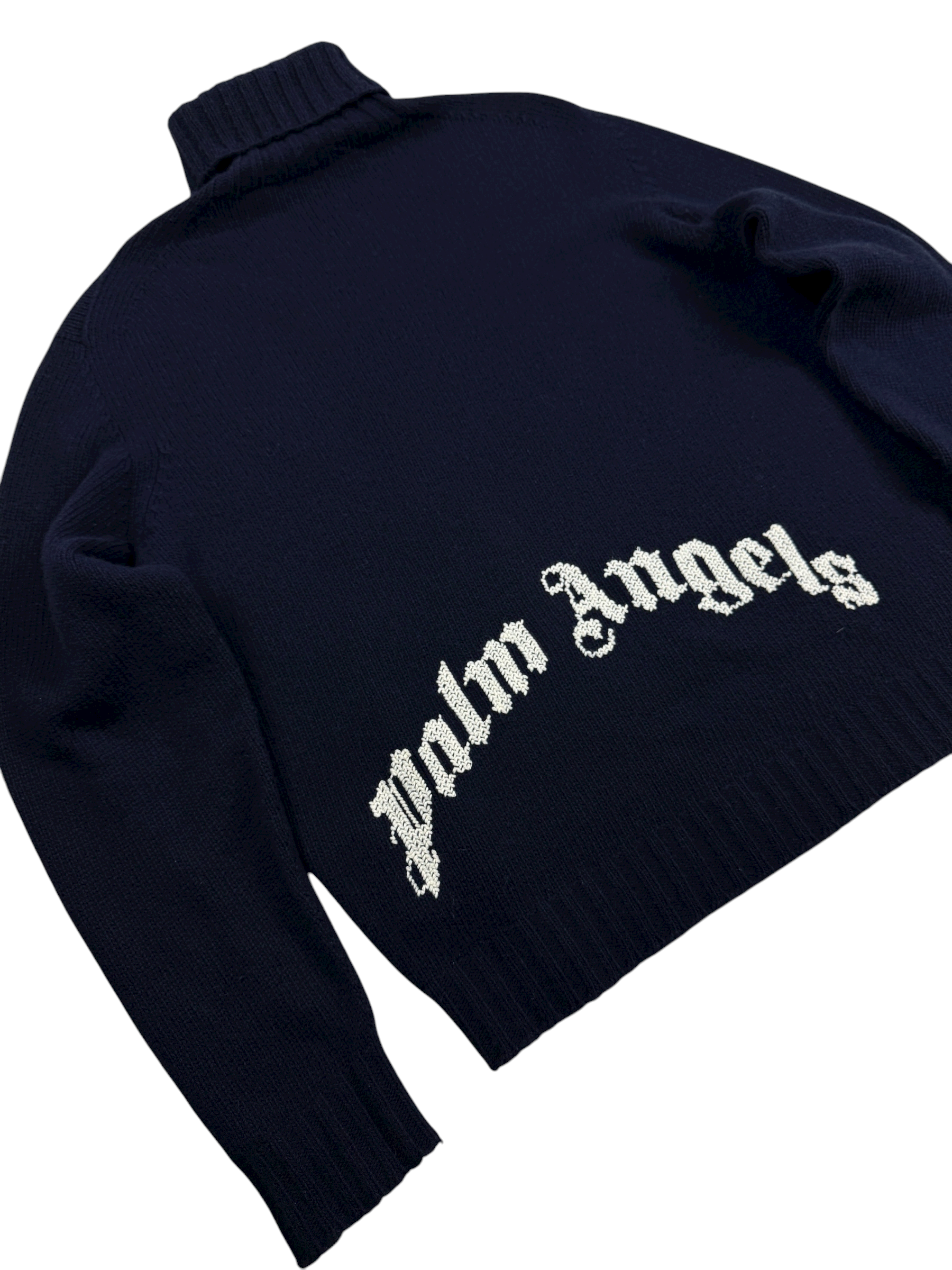 Pull Palm Angels marine taille L - Vue de dos
