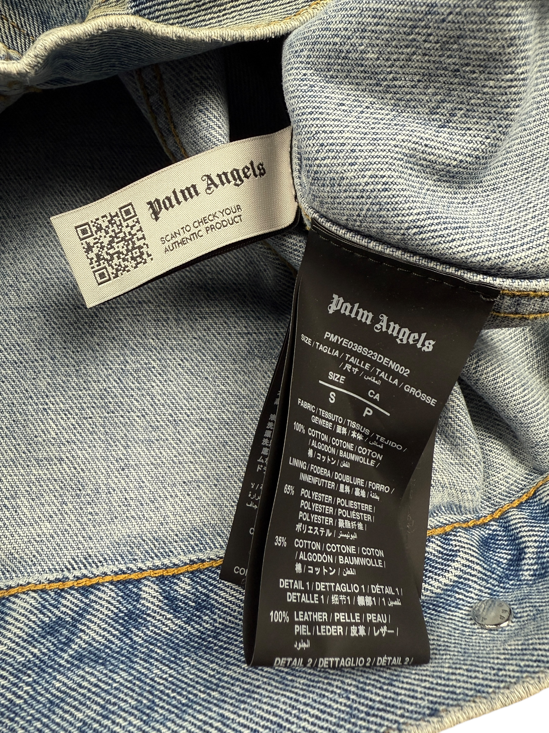 Veste Palm Angels bleu taille S - Vue 7