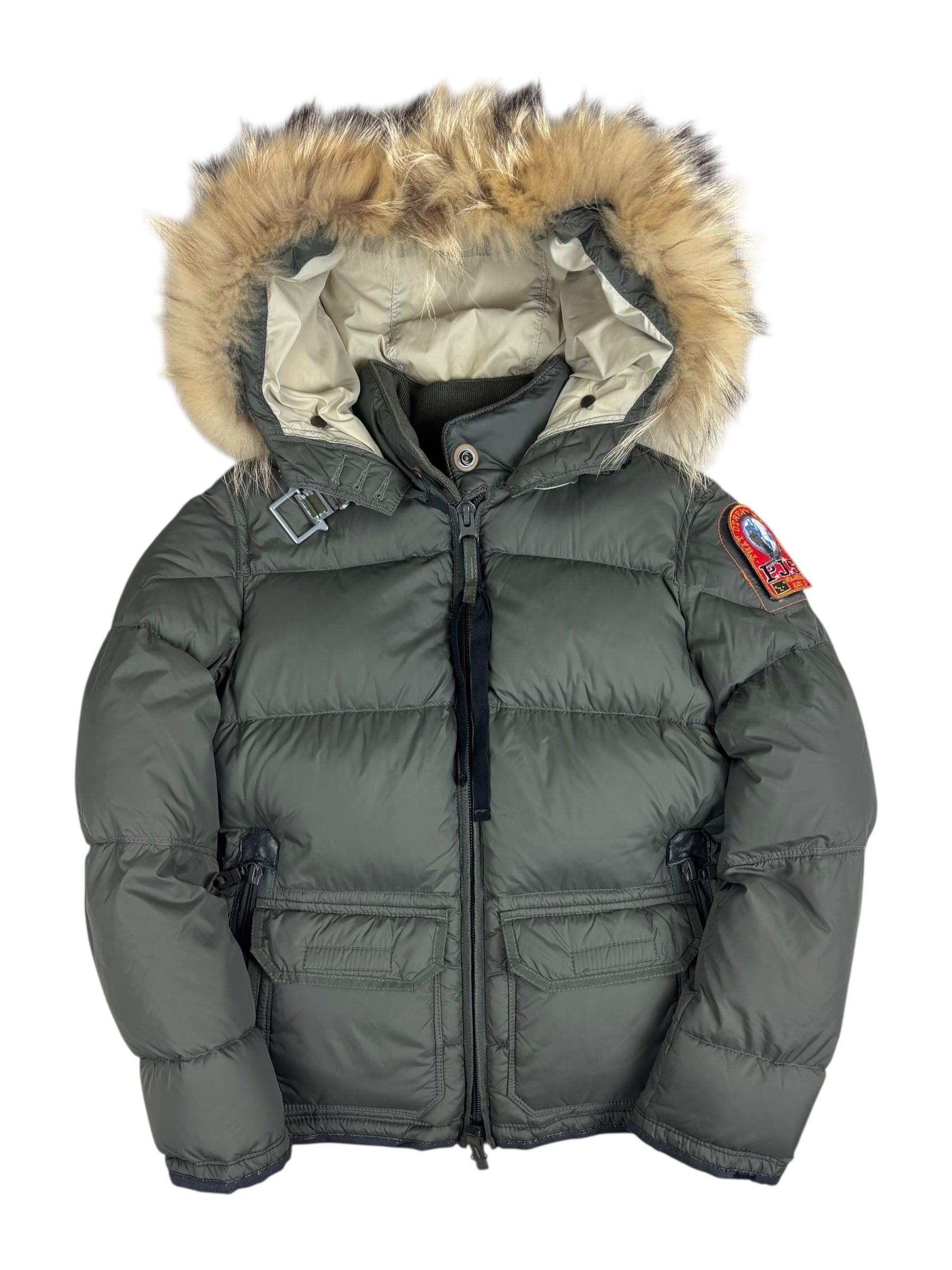 Doudoune Parajumpers kaki grisé taille 14 ans - Vue de face