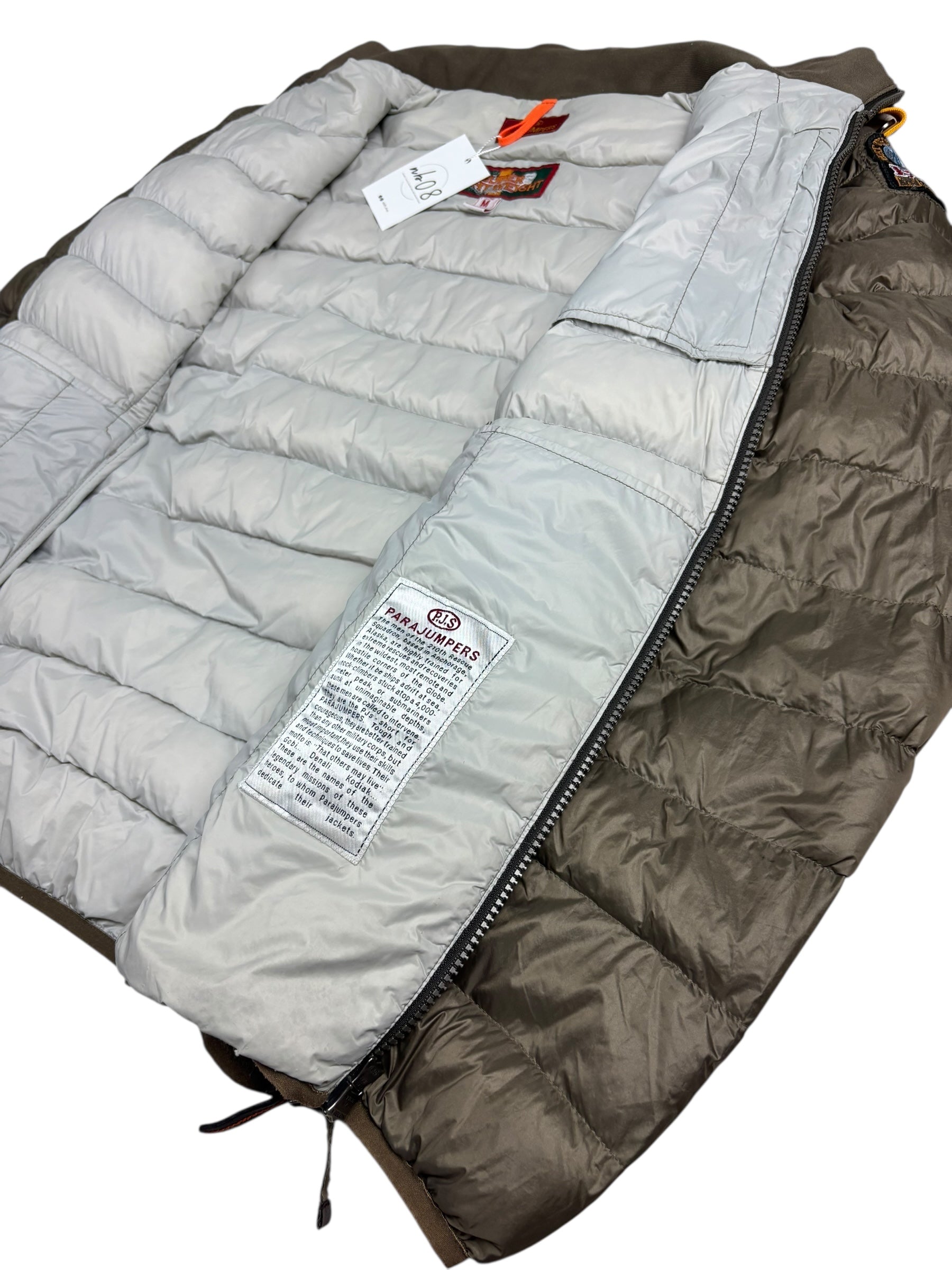 Doudoune Parajumpers kaki taille M - Détail