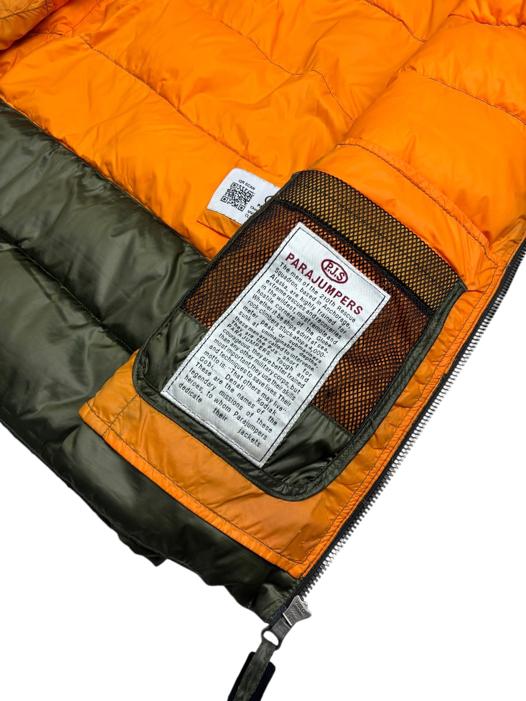 Gilet Parajumpers kaki taille XS - Logo et étiquette