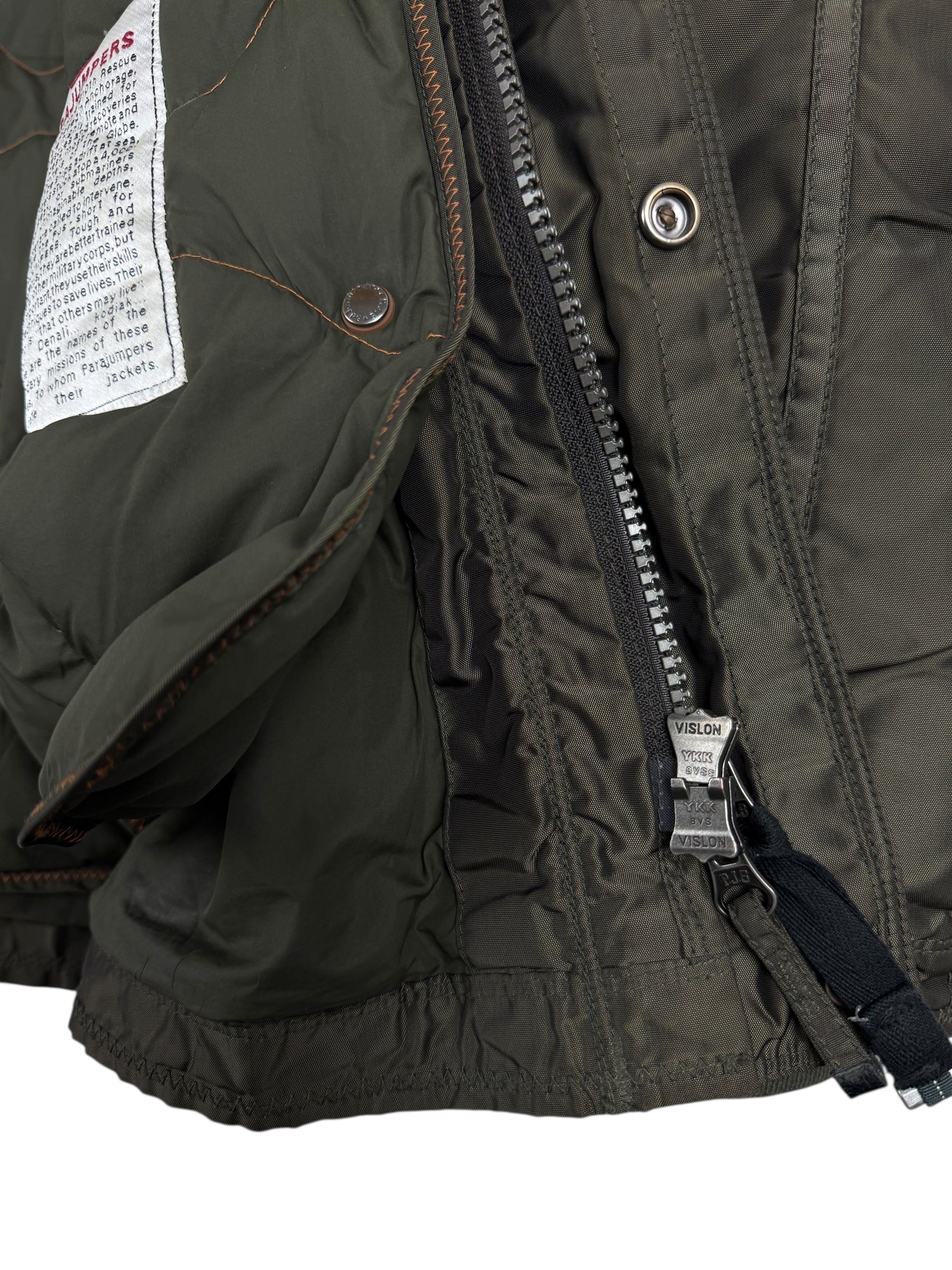 Veste Parajumpers kaki taille XL - Détail