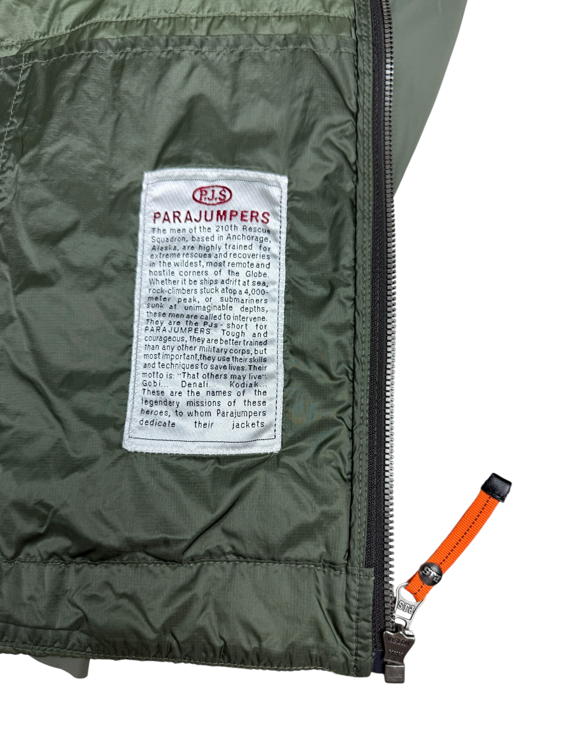 Veste Parajumpers kaki taille XL - Vue côté