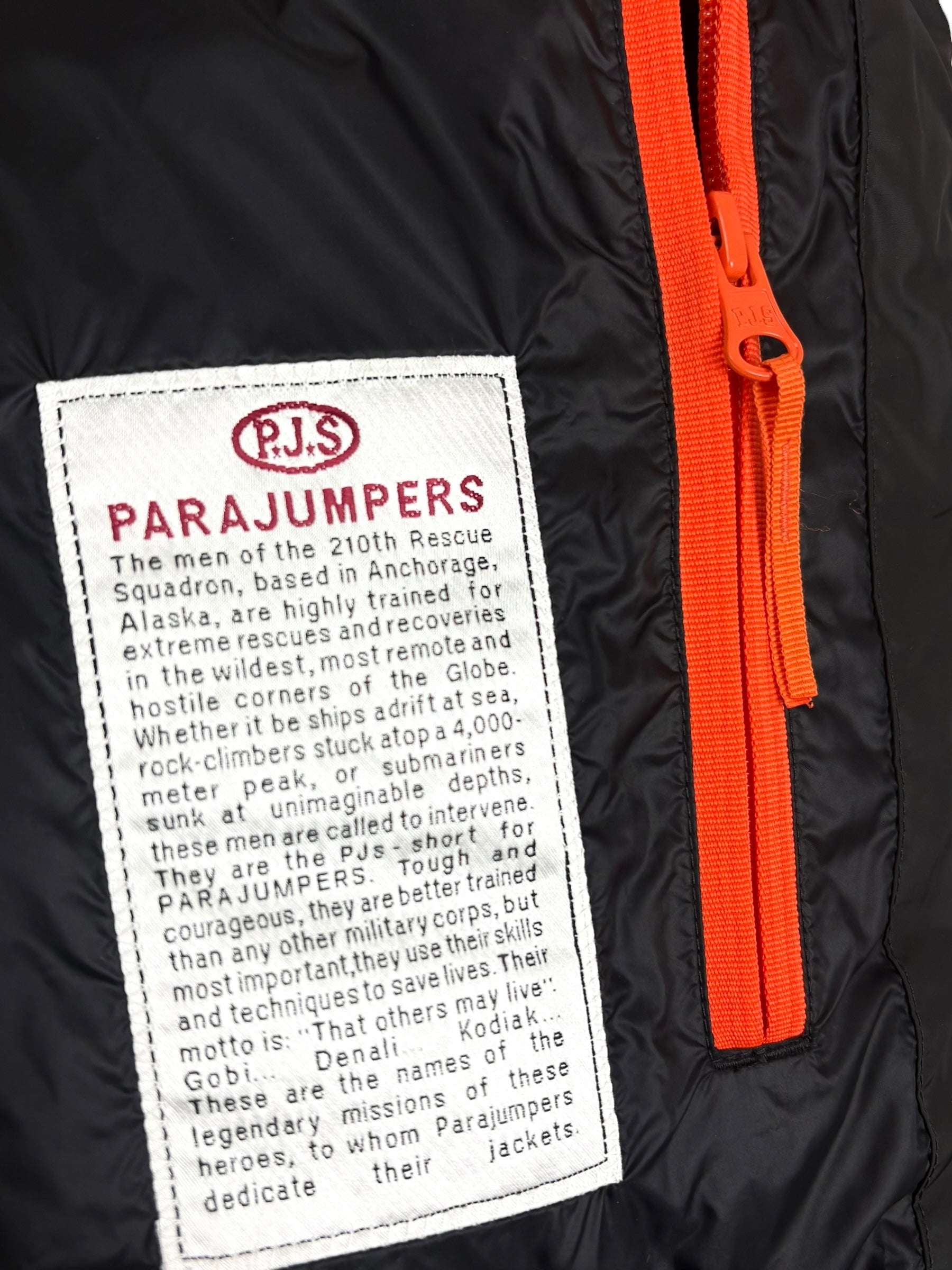 Veste Parajumpers noir taille S - Logo et étiquette