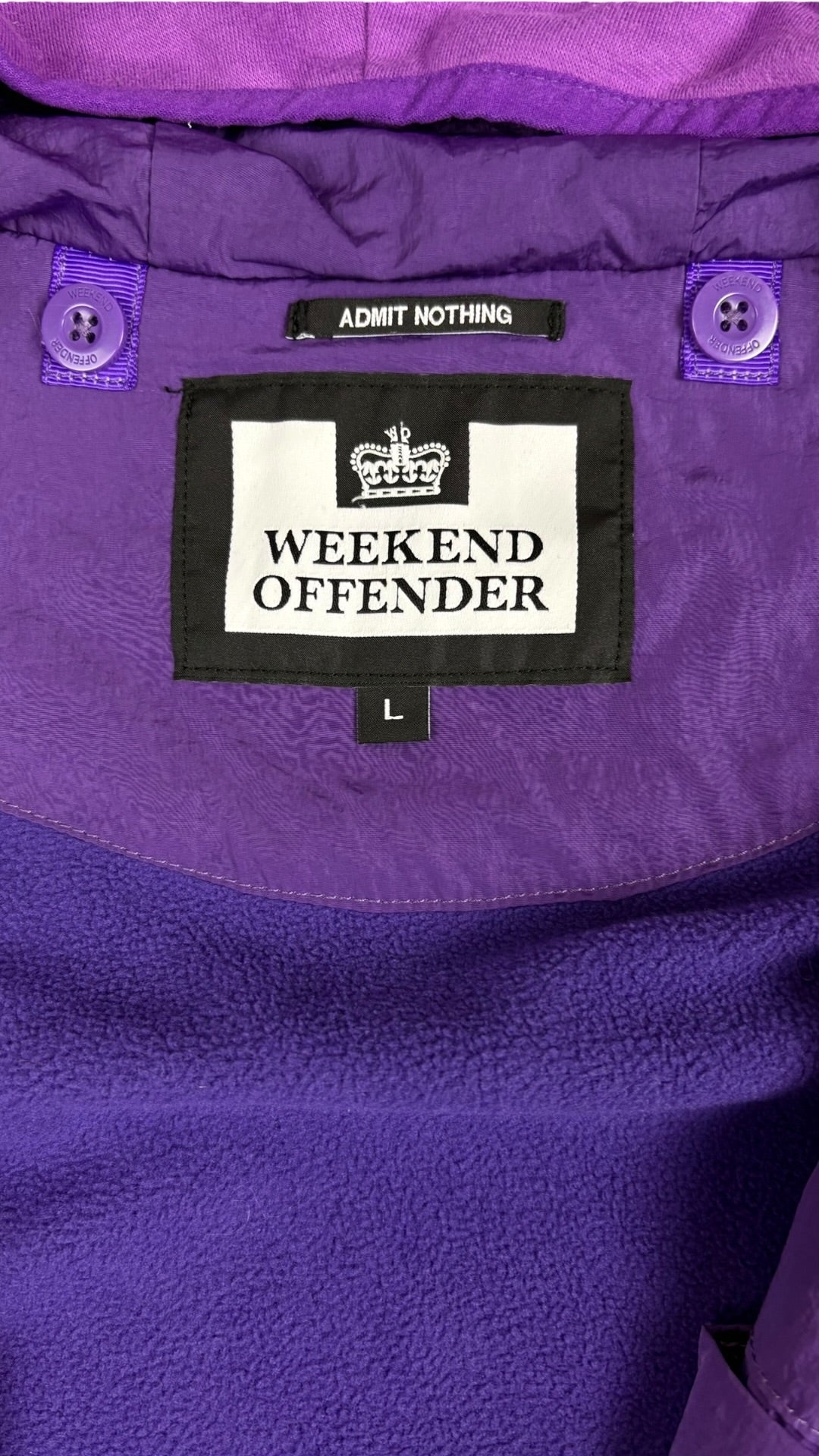 Veste Parajumpers violet taille L - Logo et étiquette