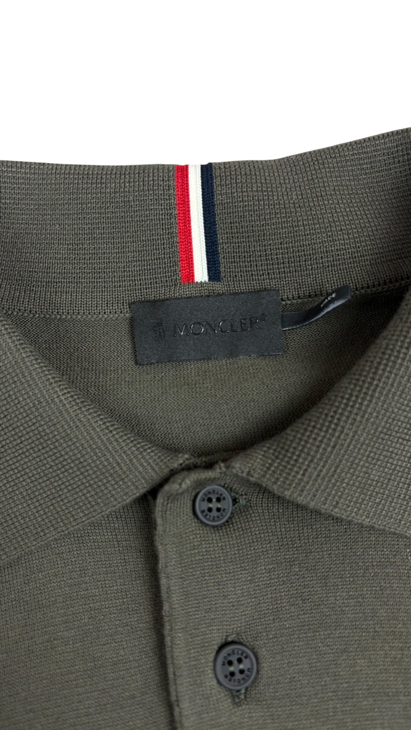 Polo Moncler kaki neuf - vue 3/4