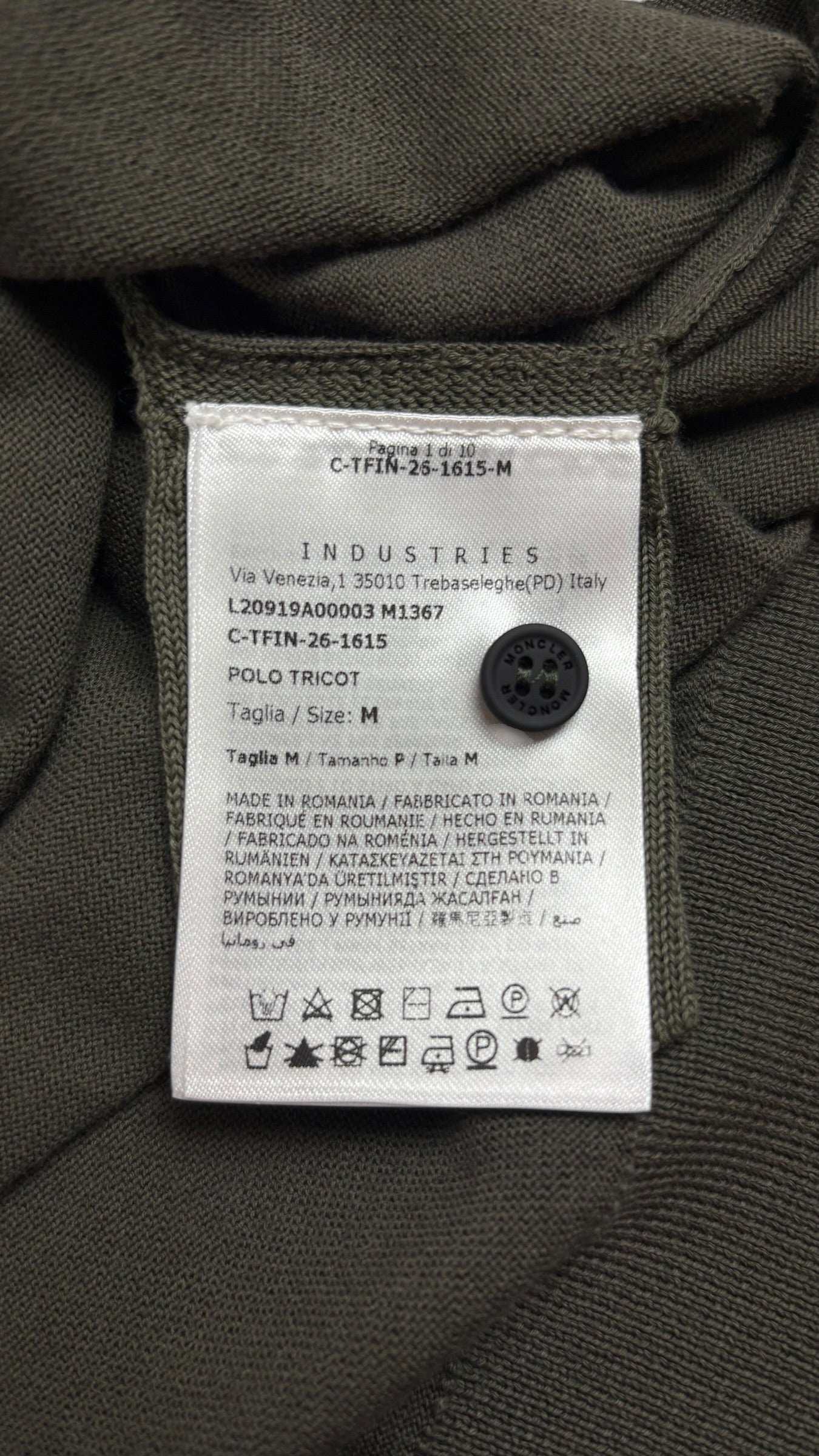 Polo Moncler kaki neuf - vue 4/4