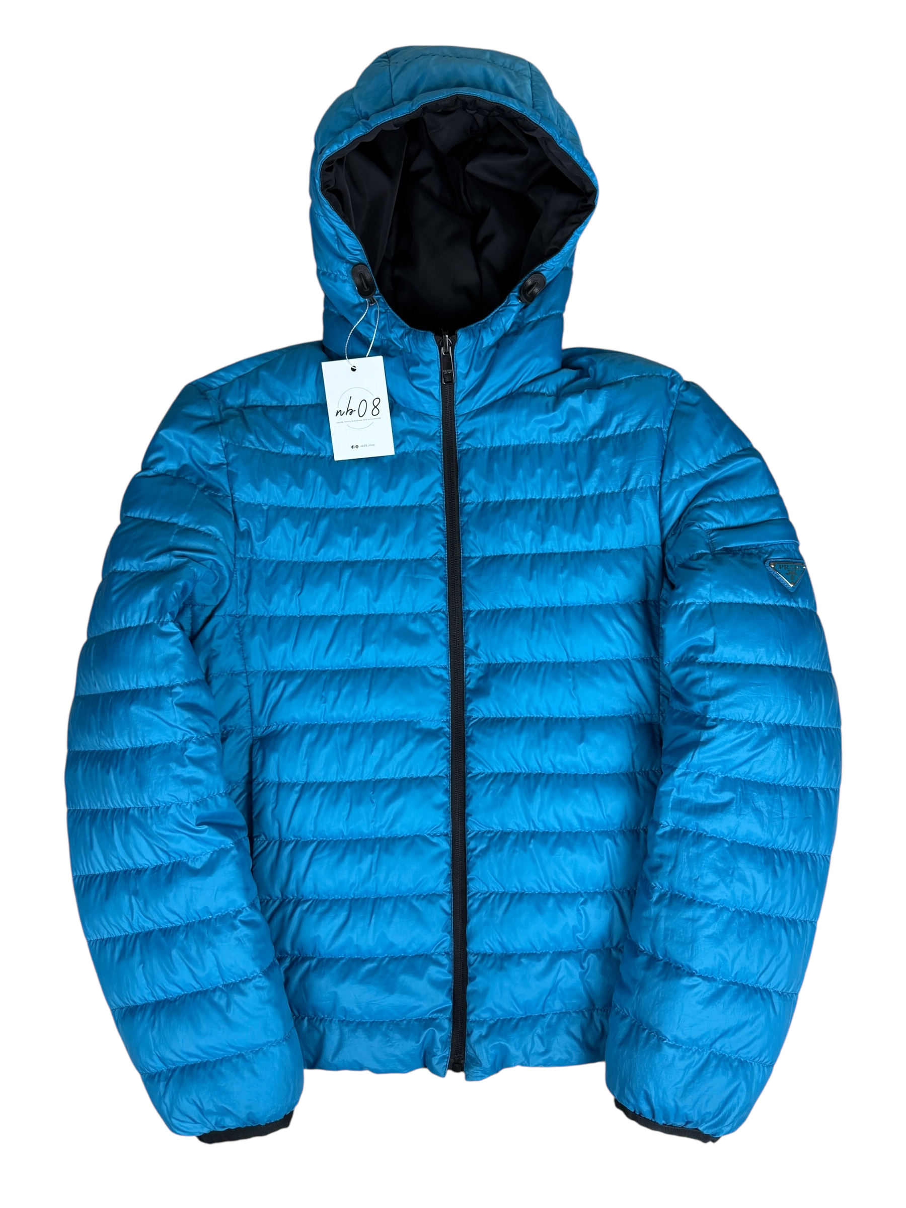 Doudoune Prada noir / bleu taille S - Vue de dos