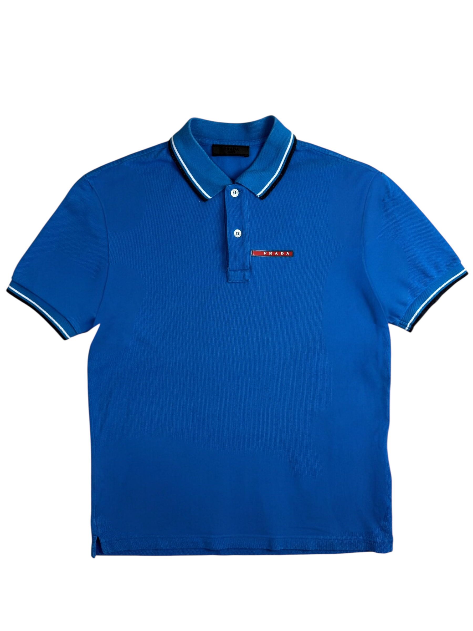 Polo Prada bleu taille S - Vue de face