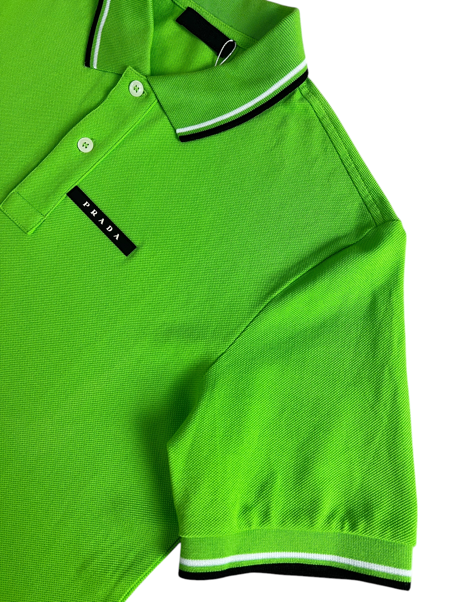Polo Prada vert taille M - Logo et étiquette