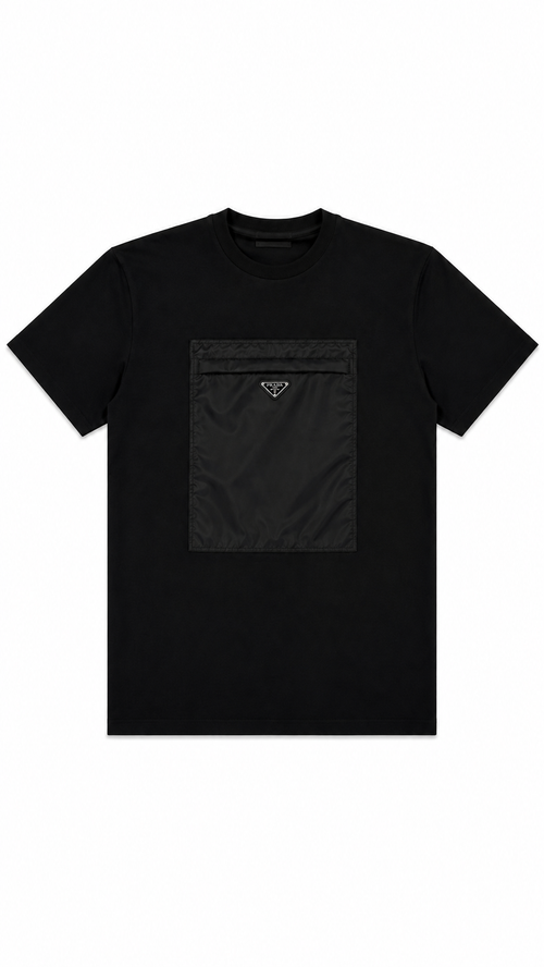 Tee-shirt Prada Poche Zippée - Noir - Taille S