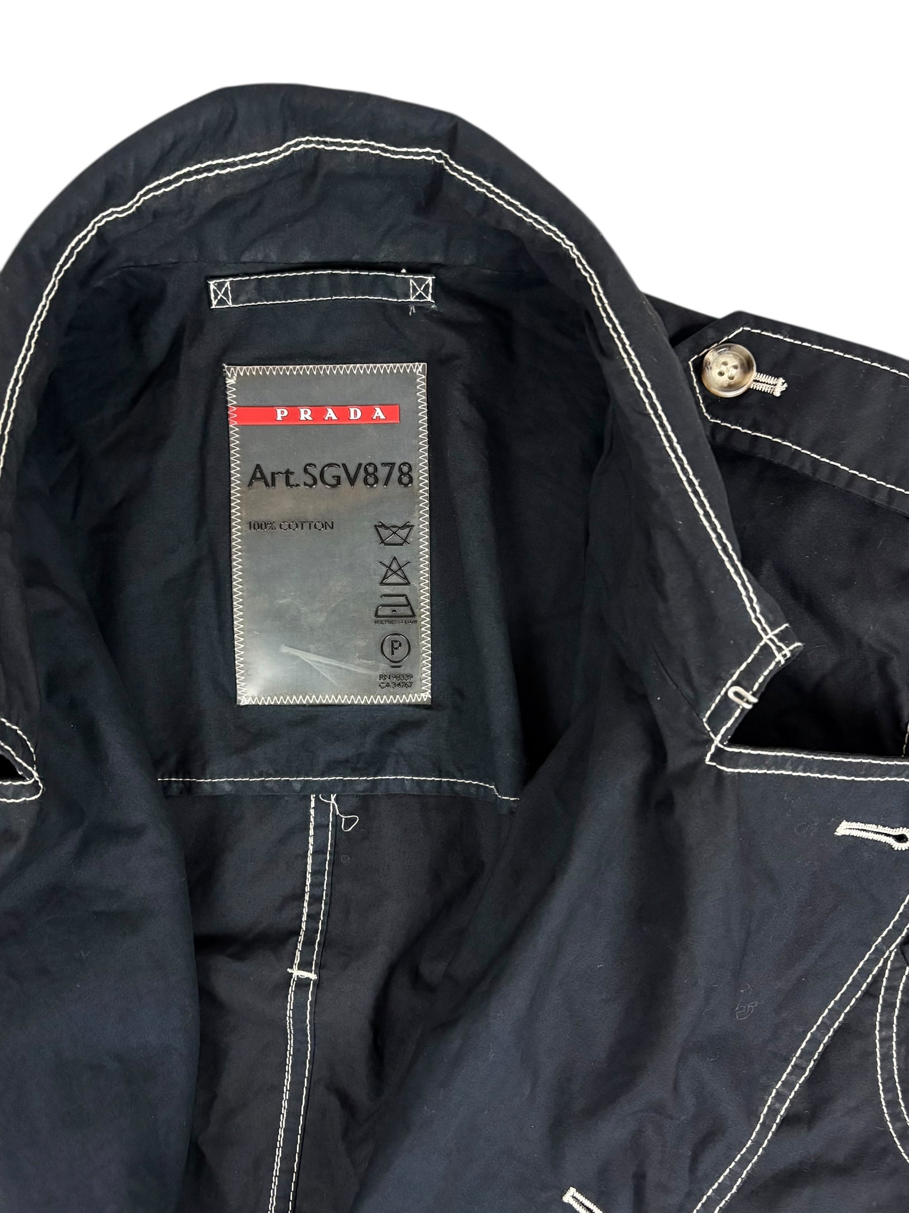 Trench Coat Prada noir taille 52 - Vue de dos