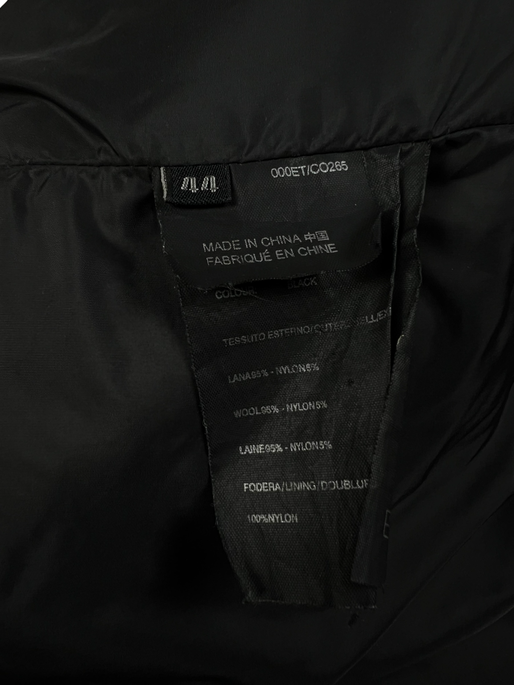 Veste Prada noir taille S - Logo et étiquette