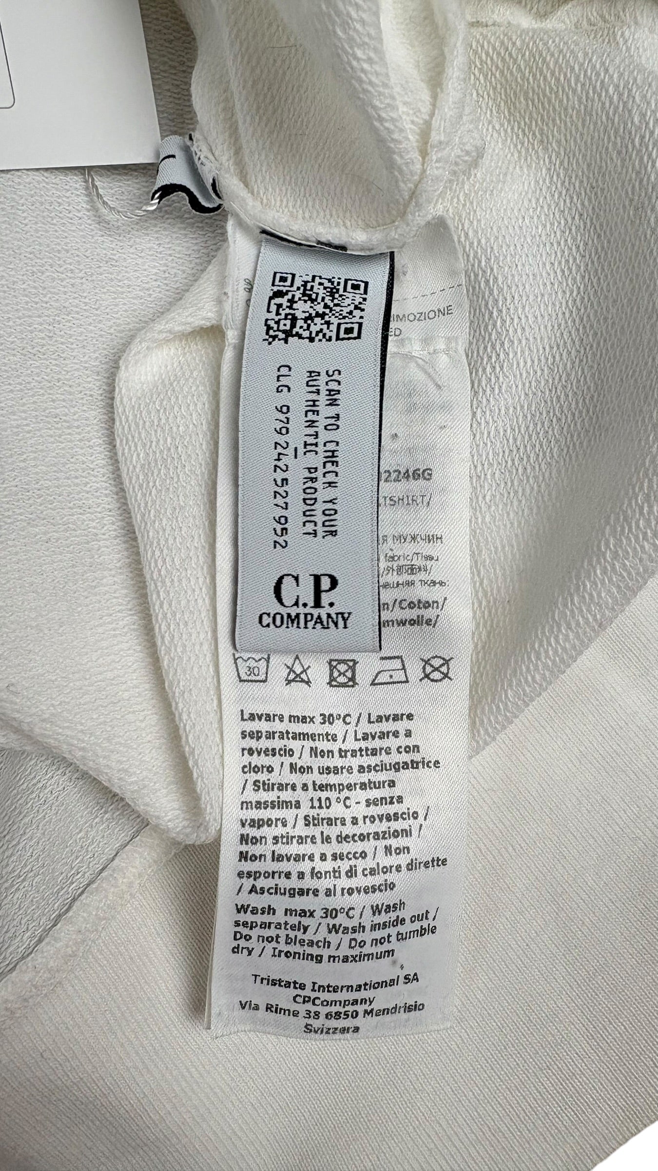 Pull C.P Company blanc taille L - vue 4/4