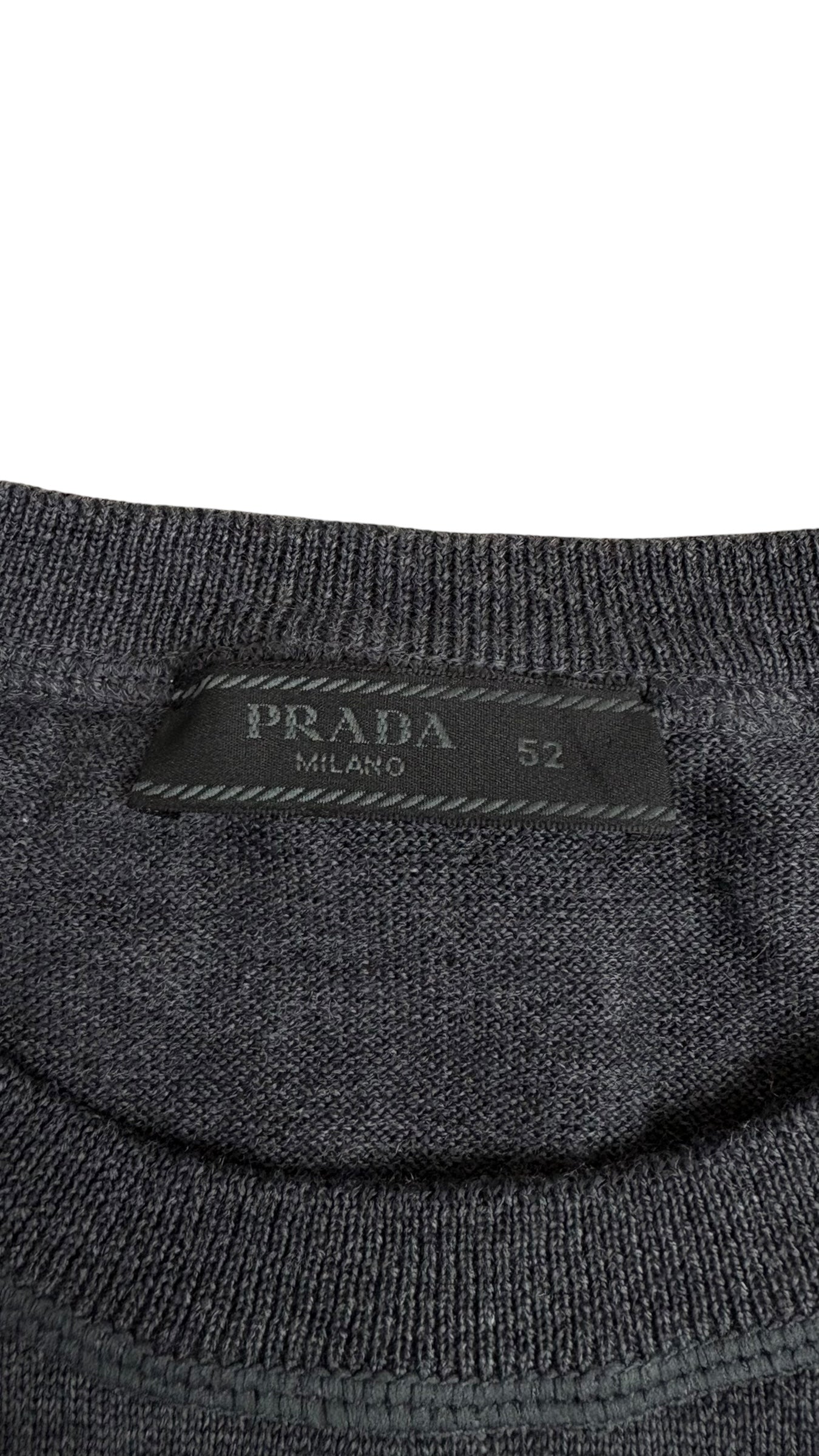 Pull Prada gris taille 52 - vue 3/4