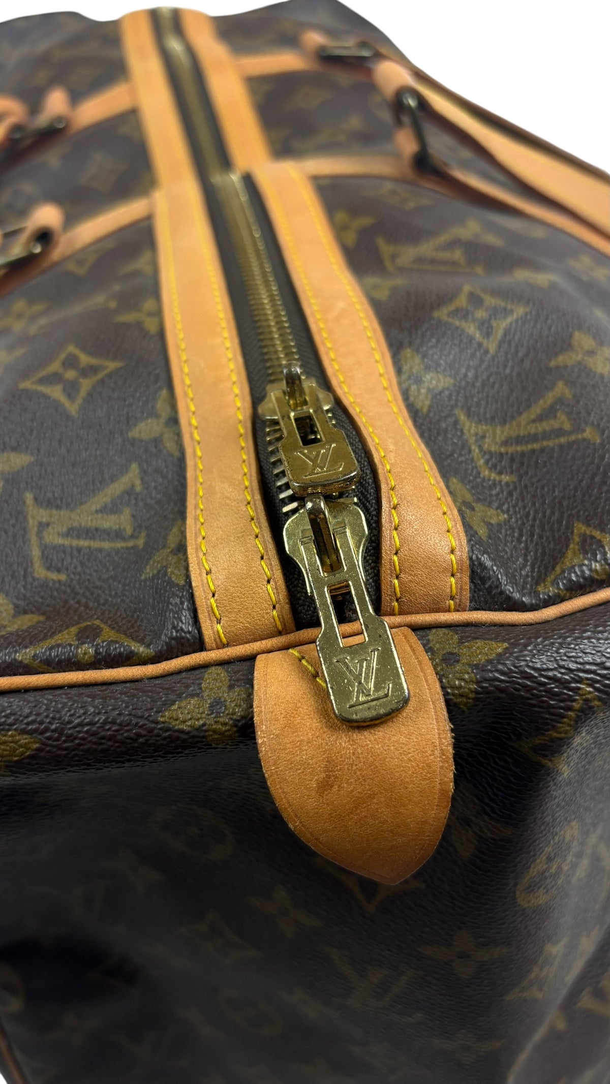 Sac Louis Vuitton Keepall 55 Toile Monogram marron - vue 7/9