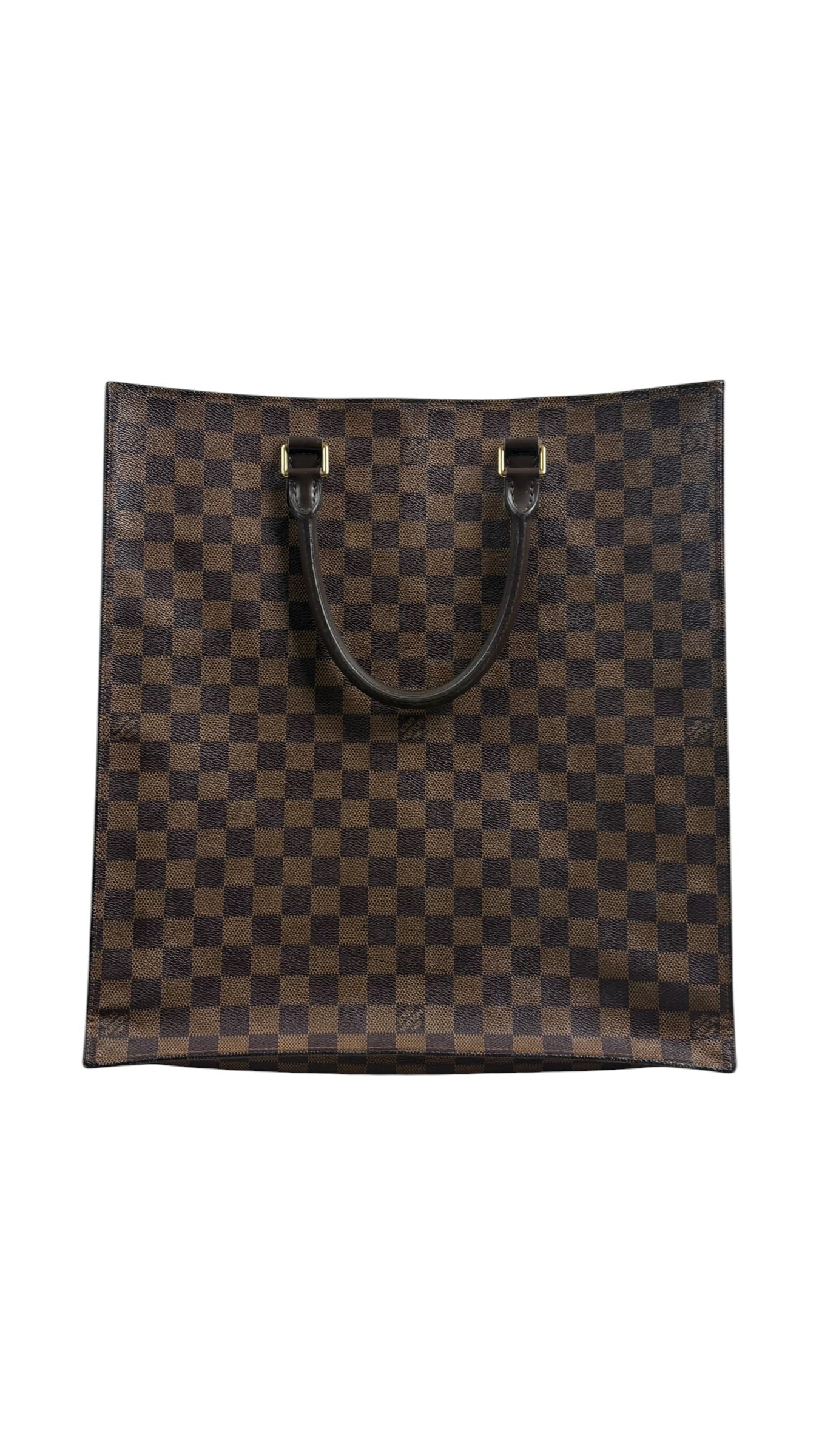 Sac Plat Louis Vuitton Damier Ébène marron Grand Modèle - vue 1/8