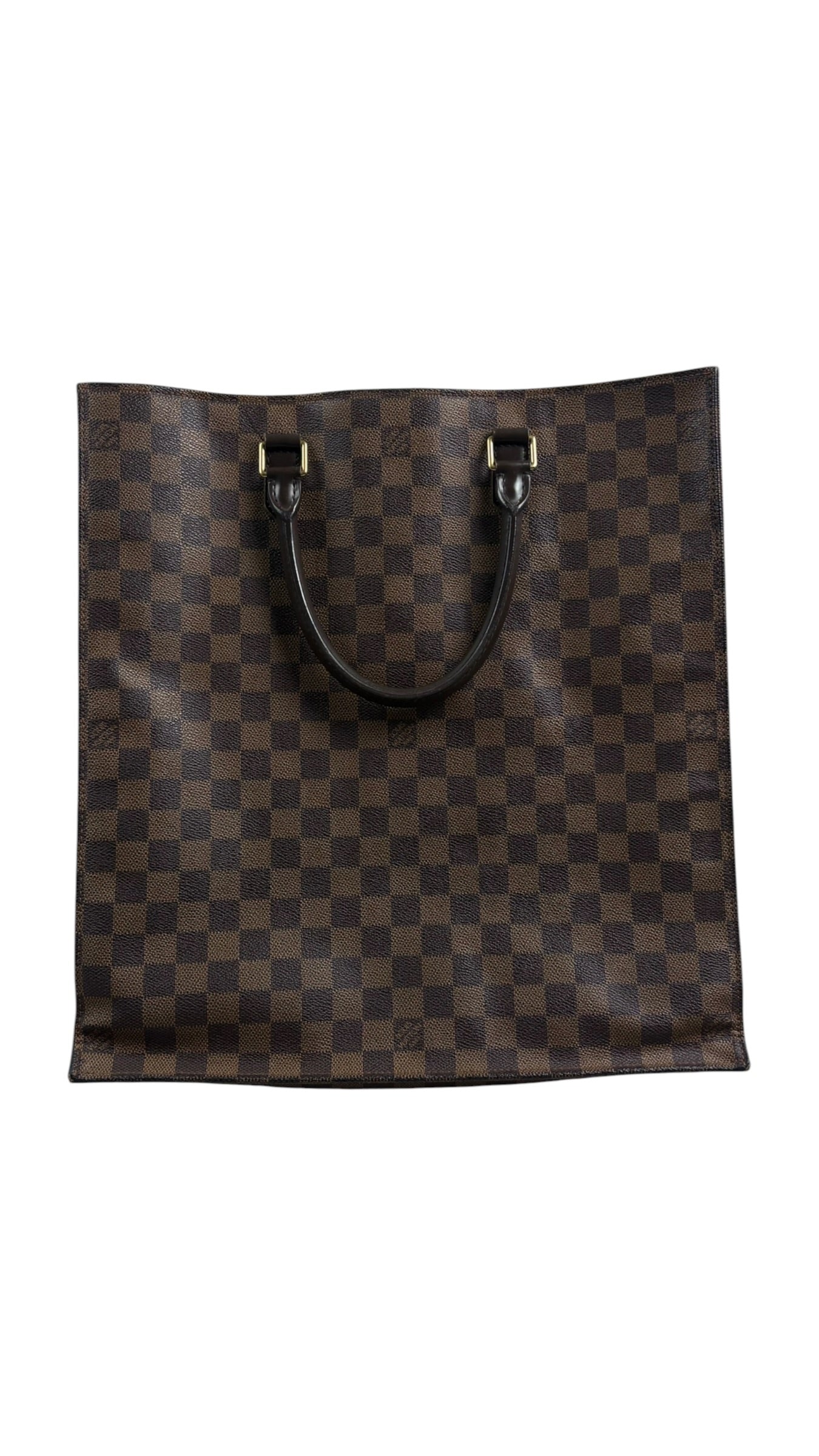 Sac Plat Louis Vuitton Damier Ébène marron Grand Modèle - vue 2/8