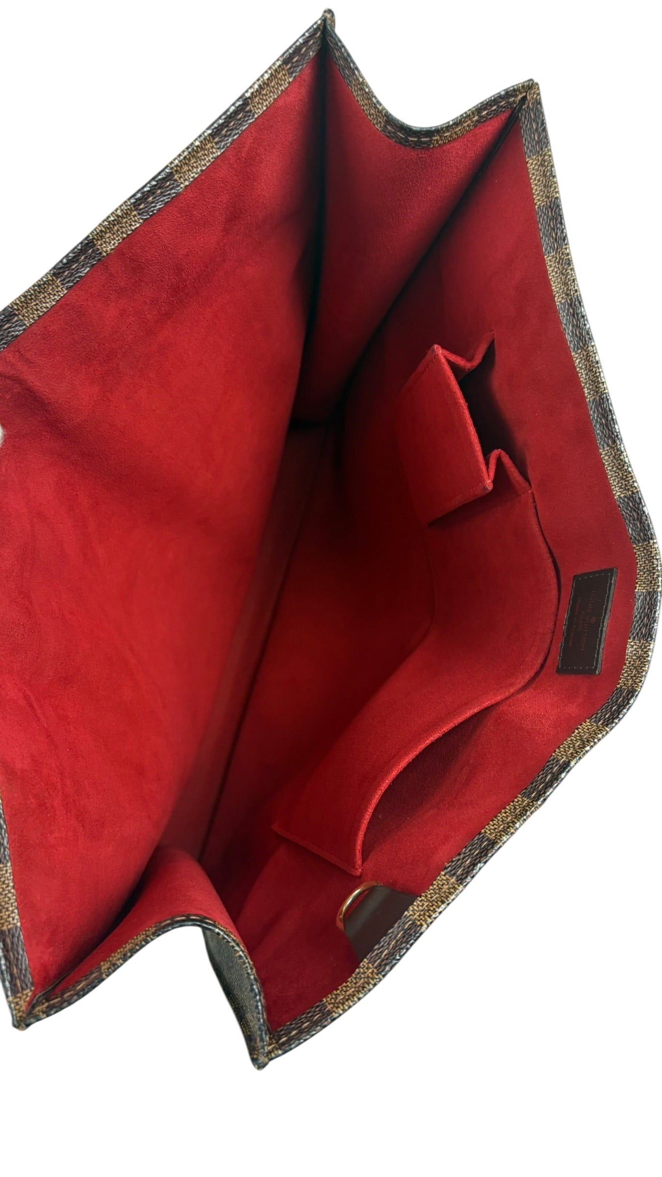 Sac Plat Louis Vuitton Damier Ébène marron Grand Modèle - vue 6/8