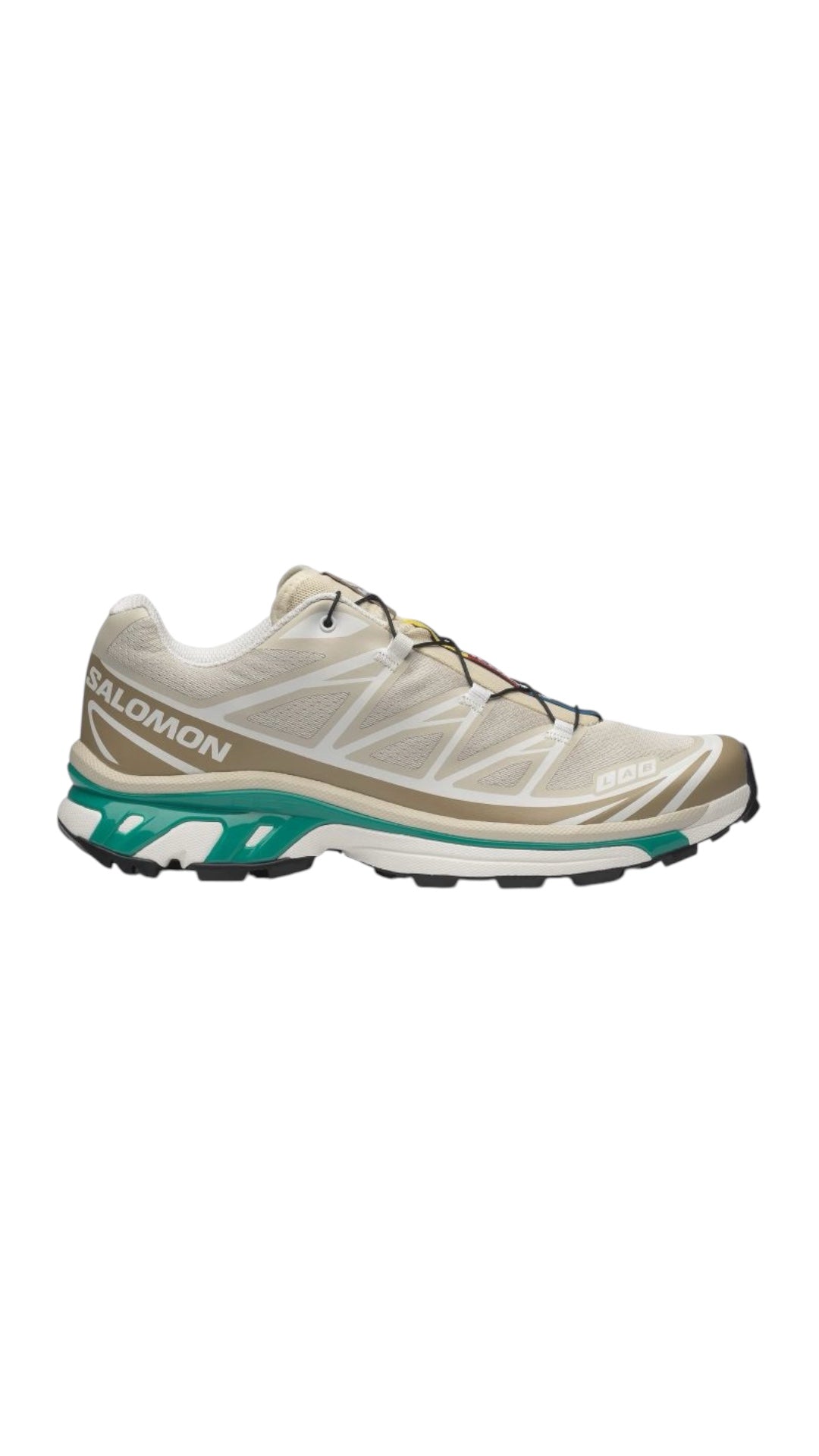 Sneakers Salomon beige / vert taille 43 1/3 - Vue de face