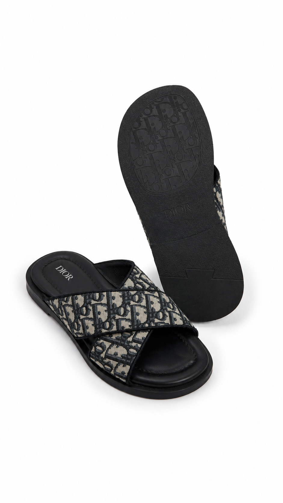 Sandale Dior Sahara Criss Cross noir et beige taille 41 - vue 4/5
