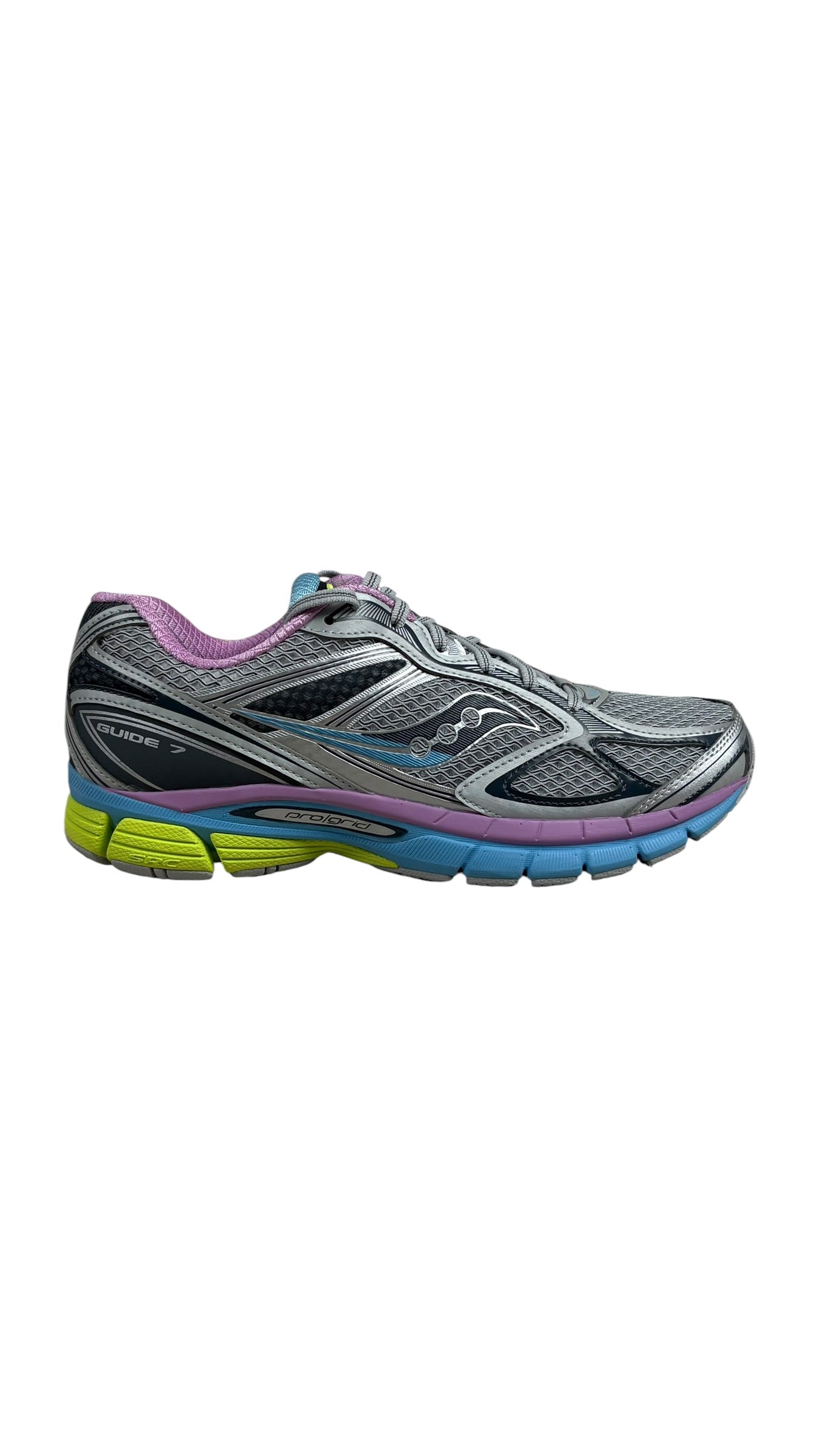 Sneakers Saucony Progrid Guide 7 gris vert bleu neuf - vue 1/4