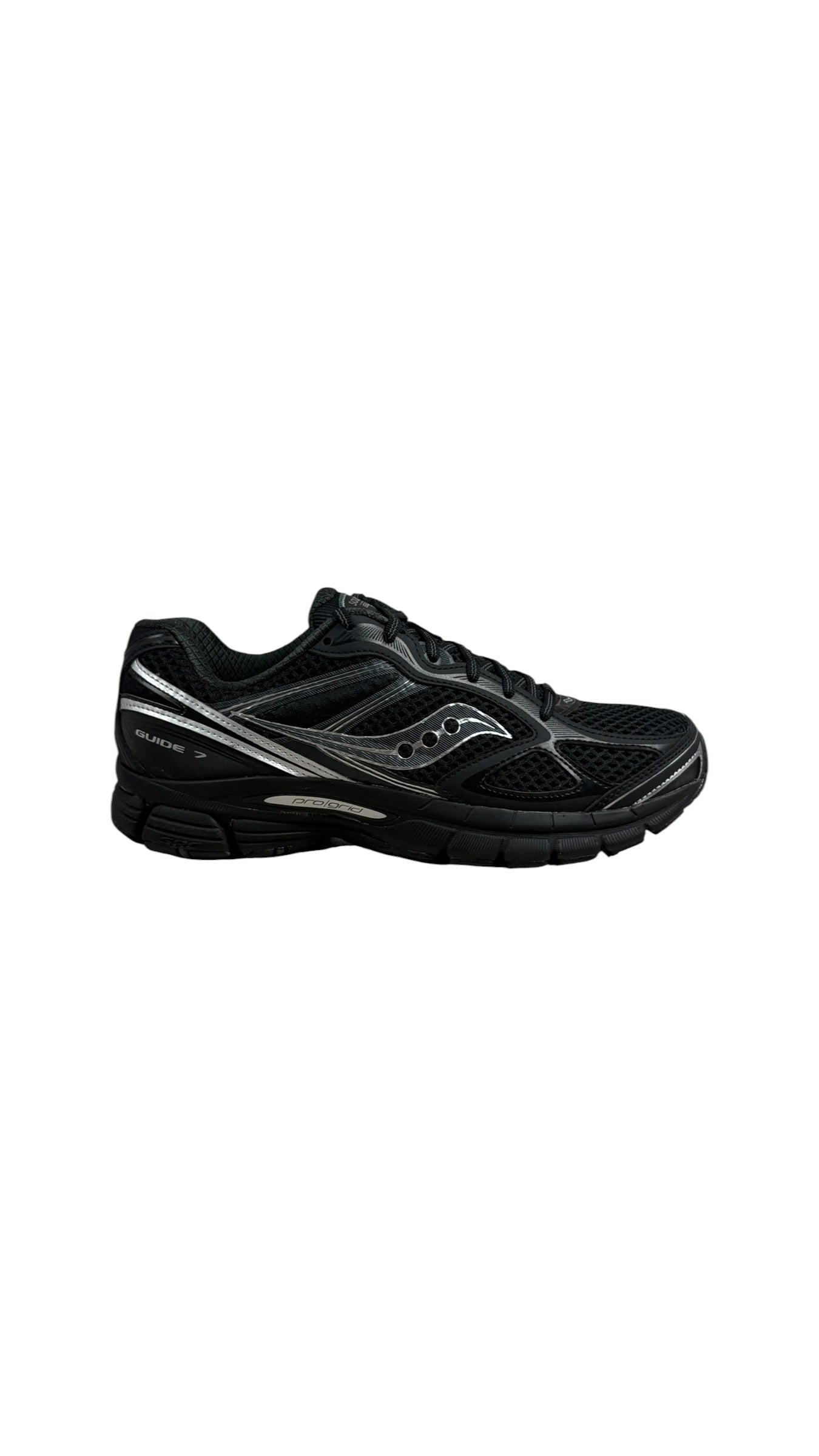 Sneakers Saucony Progrid Guide 7 noir argent neuf - vue 1/4
