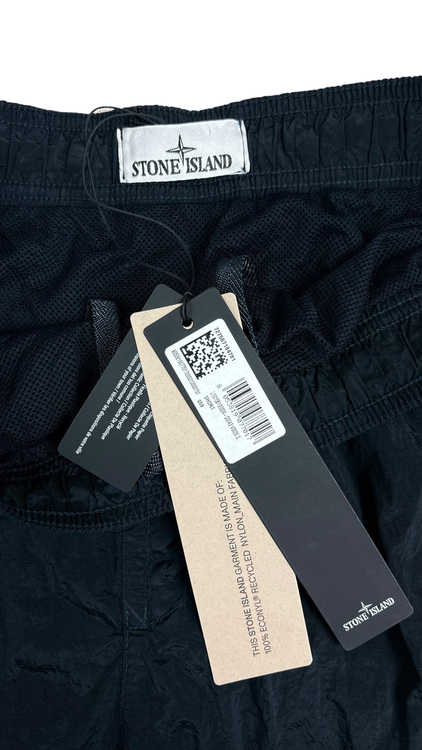 Short de bain Stone Island marine — vue de détail 2