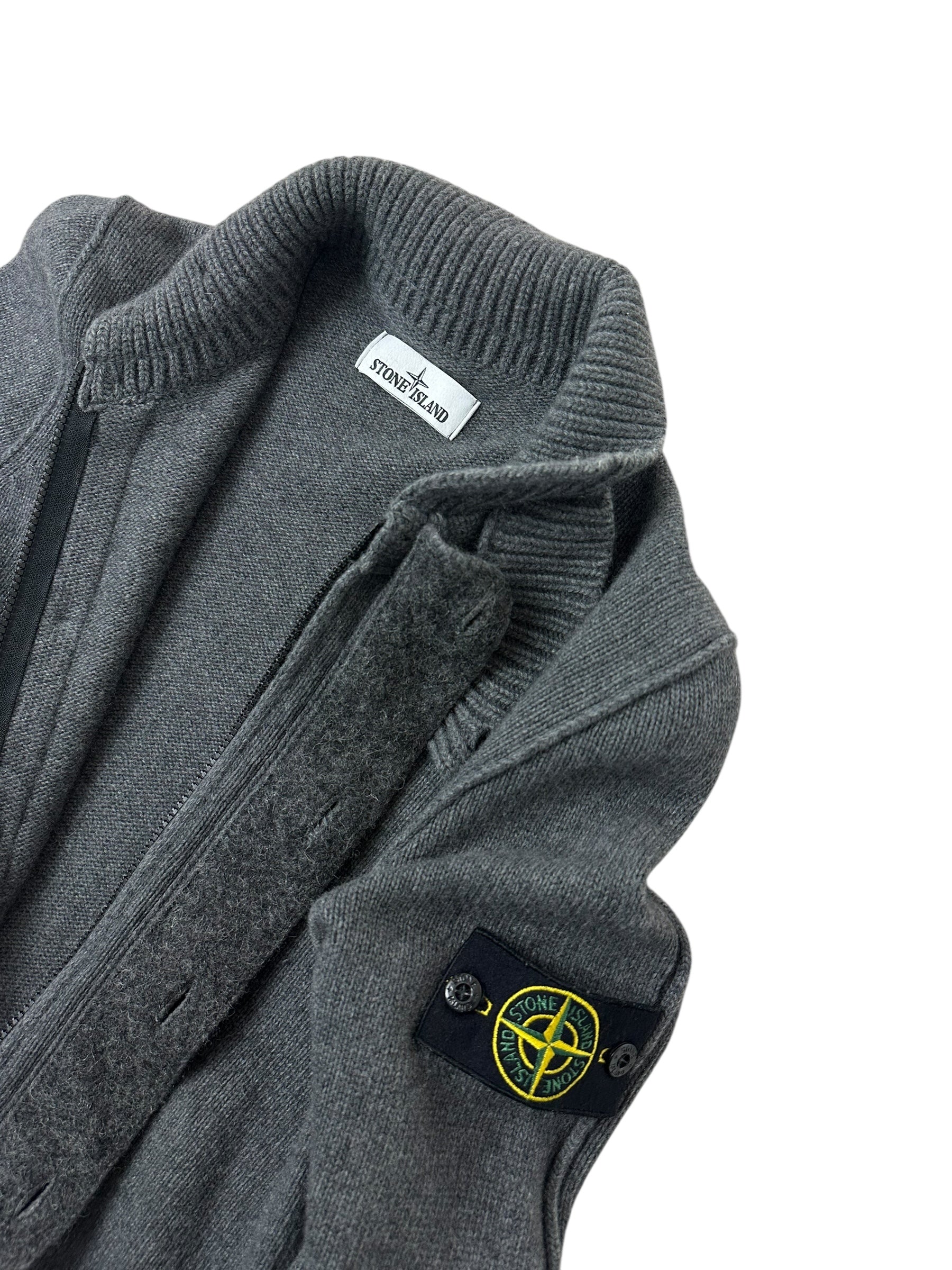 Cardigan Stone Island gris taille S - Détail