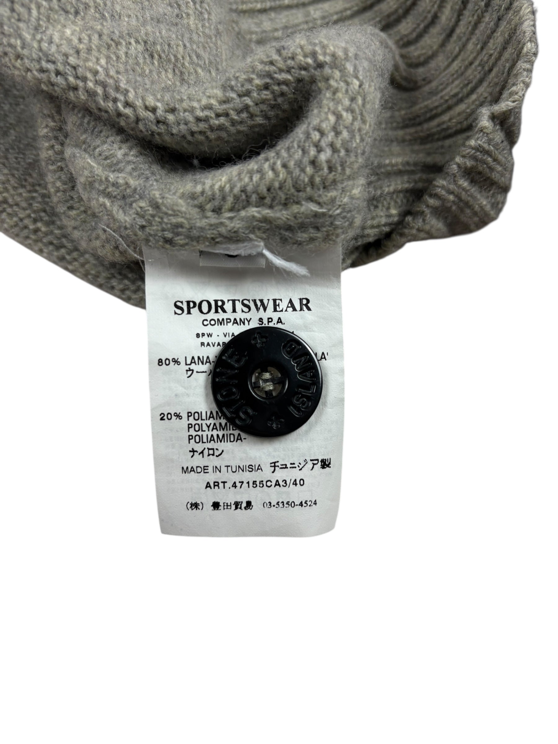 Cardigan Stone Island gris taille S - Vue côté