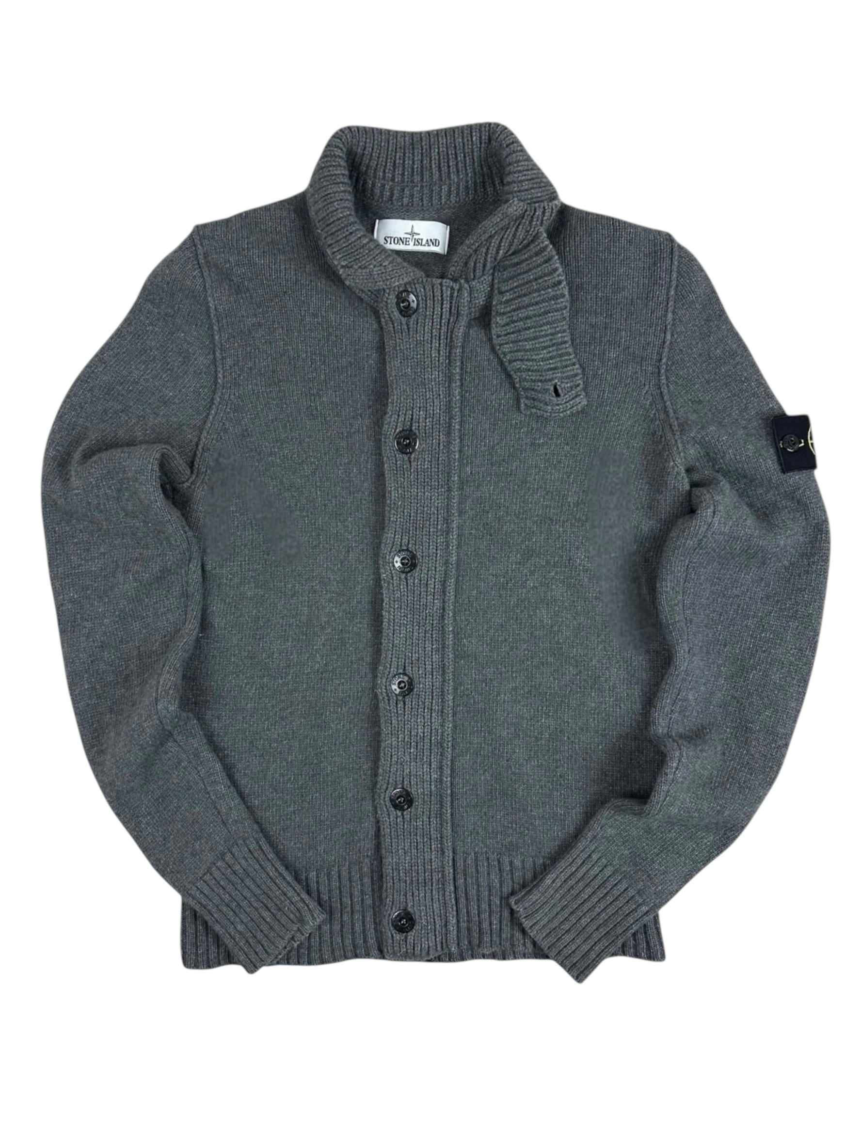 Cardigan Stone Island gris taille S - Vue de face