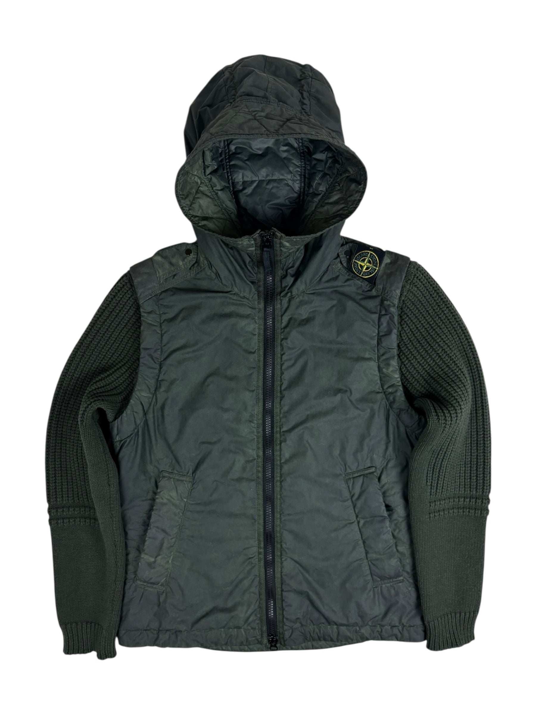 Cardigan Stone Island kaki taille M - Vue de face